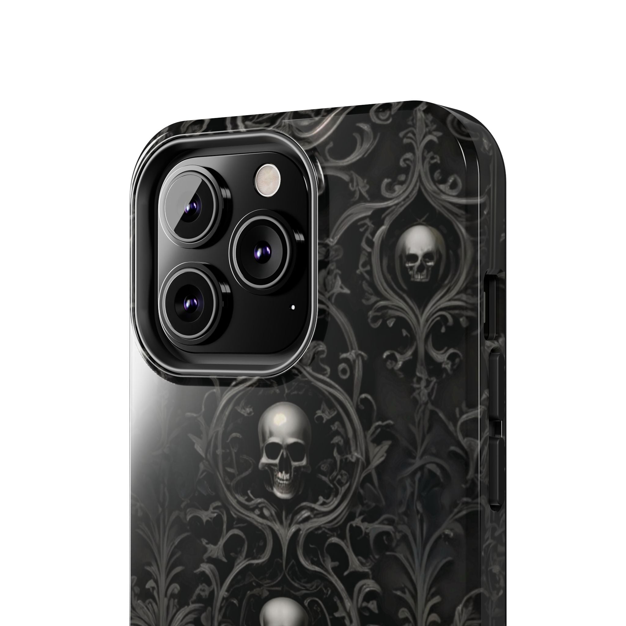 Gothic Skull Phone Cases - Tough Protection, Unique Gift for Halloween, Dark Aesthetic Accessory for Men and Women, Trendy Phone Cover