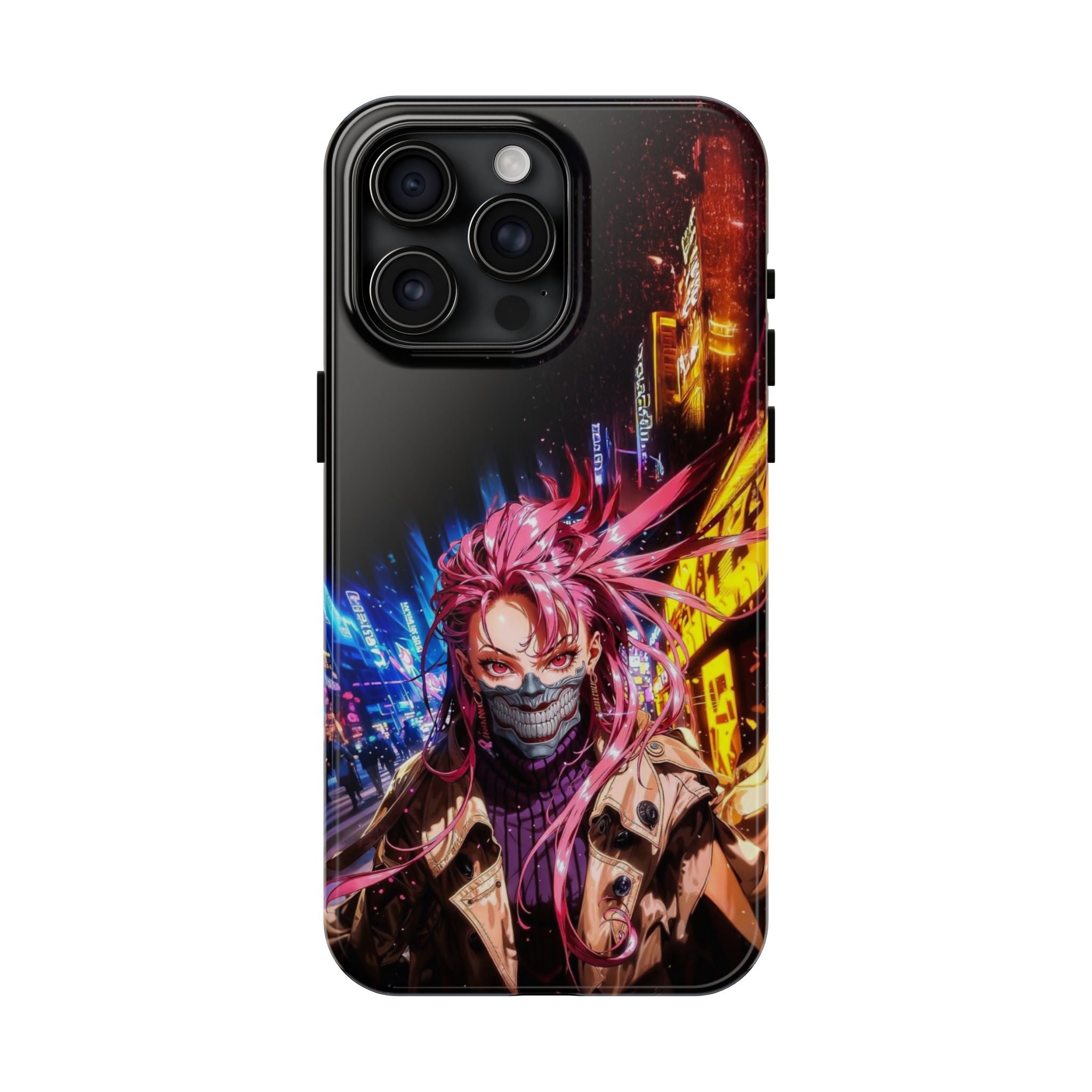 Vibrant Art Phone Case, Tough Phone Cases, Anime Phone Cover, Stylish Phone Protector, Unique Gift for Gamers, Colorful Accessory