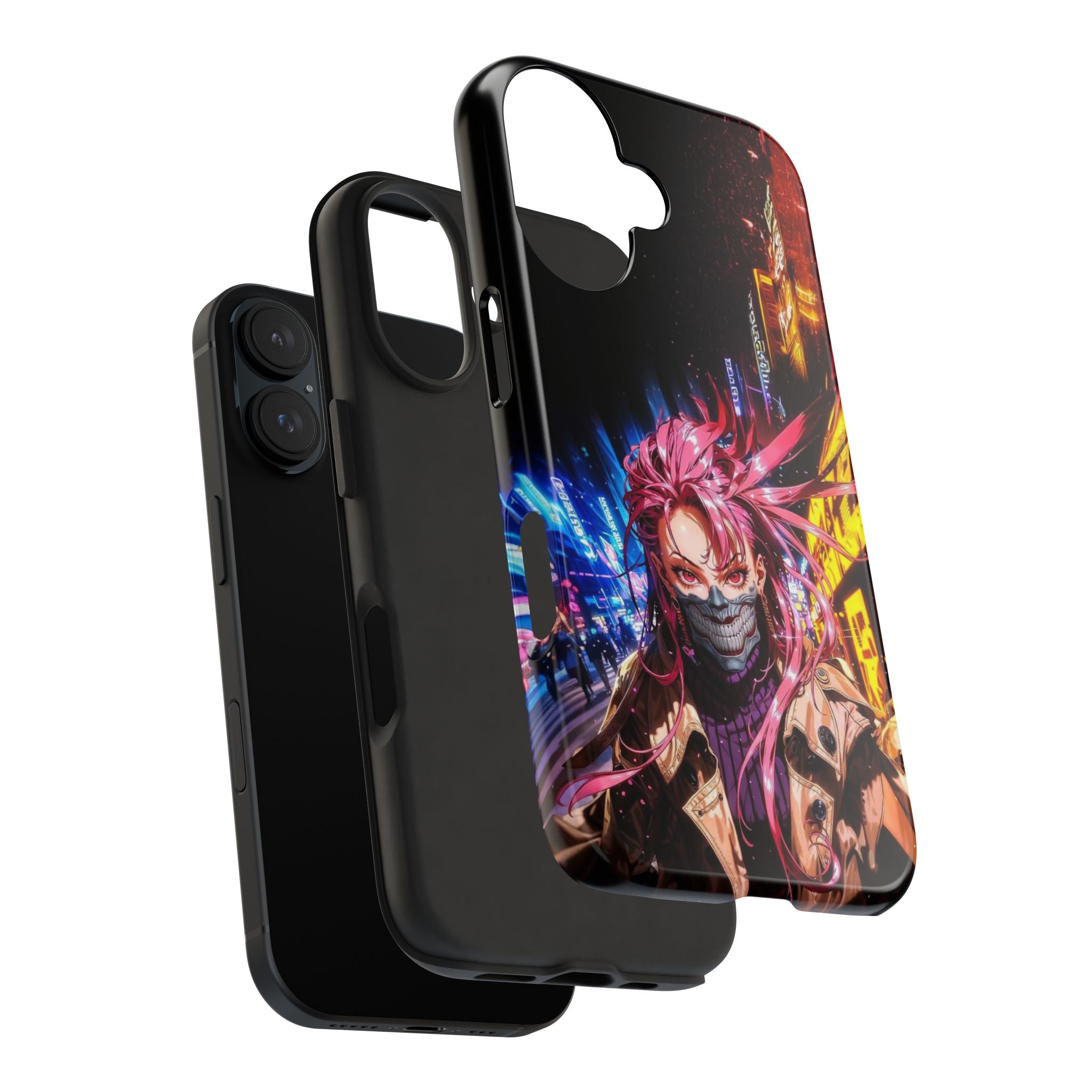 Vibrant Art Phone Case, Tough Phone Cases, Anime Phone Cover, Stylish Phone Protector, Unique Gift for Gamers, Colorful Accessory