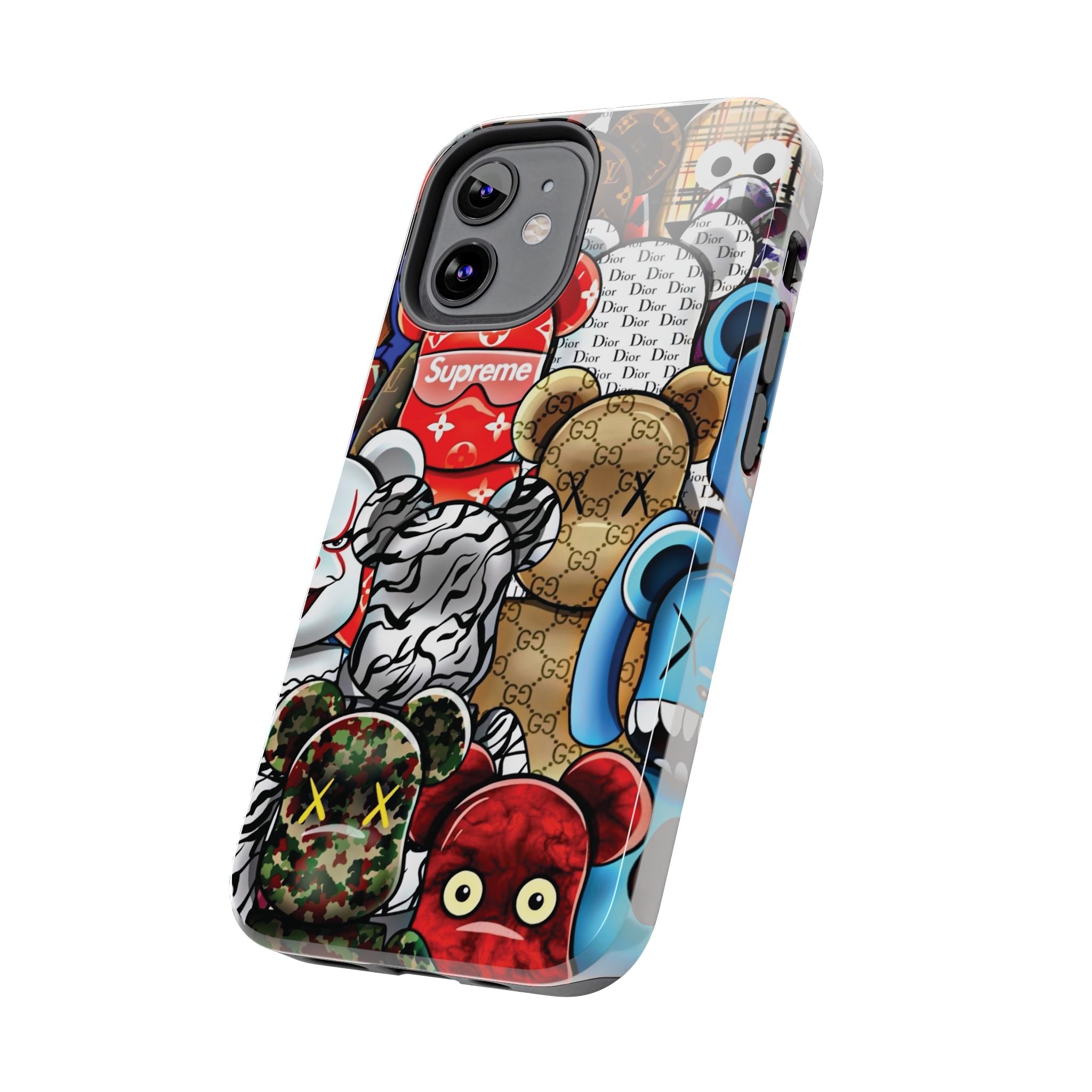 Trendy Bear Phone Case: Stylish Tough Protector for Streetwear Lovers, Gift for Teens, Unique Accessories for Holiday Celebrations