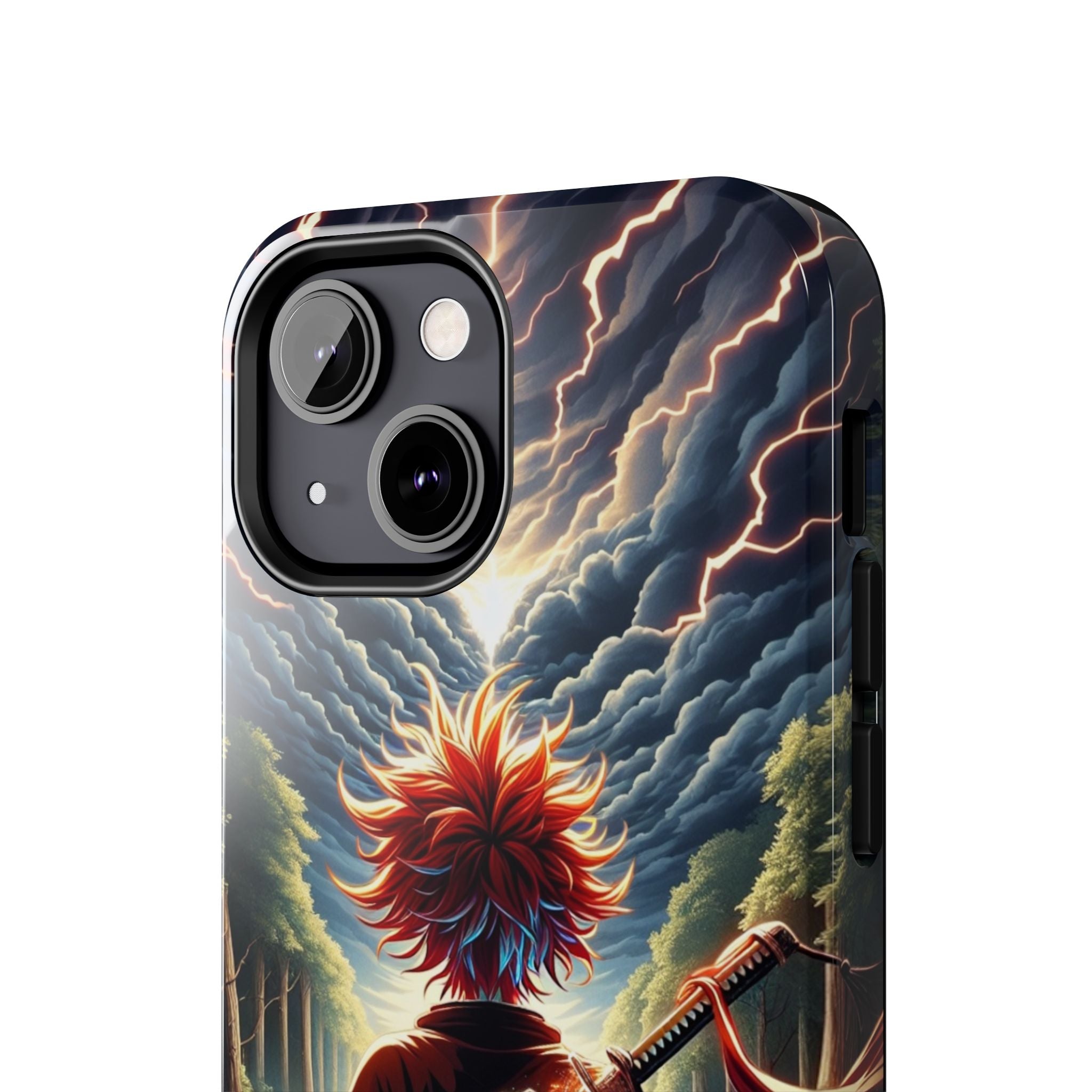 Epic Adventure Tough Phone Cases, Anime, Lightning Design, Durable Cover, Gift for Gamers, Festival Essential
