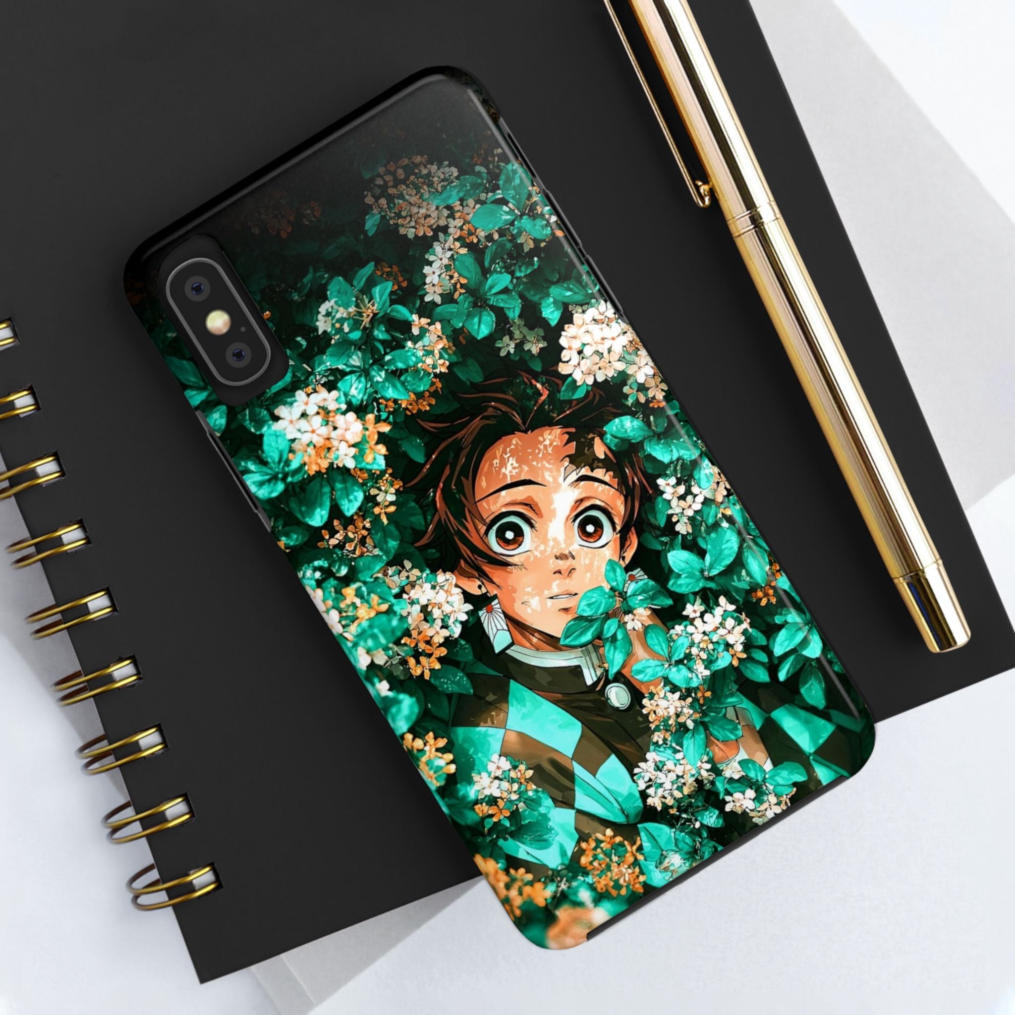 Floral Fantasy Tough Phone Cases | Trendy Phone Cover | Unique Gift for Nature Lovers | Durable Protection | Anime-Inspired Design