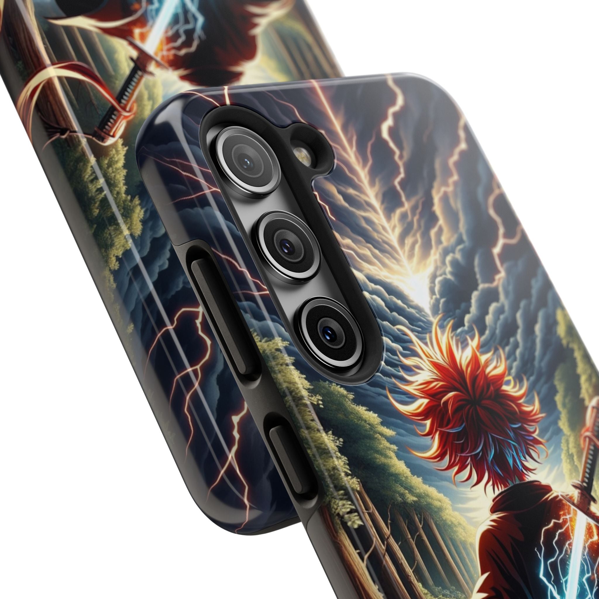 Epic Adventure Tough Phone Cases, Anime, Lightning Design, Durable Cover, Gift for Gamers, Festival Essential