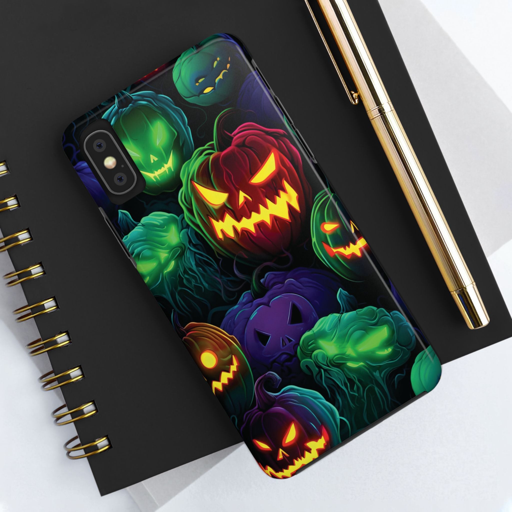 Halloween Pumpkin Phone Case, Spooky Fall Accessory, Tough Phone Cover, Halloween Gift, Pumpkin Decor