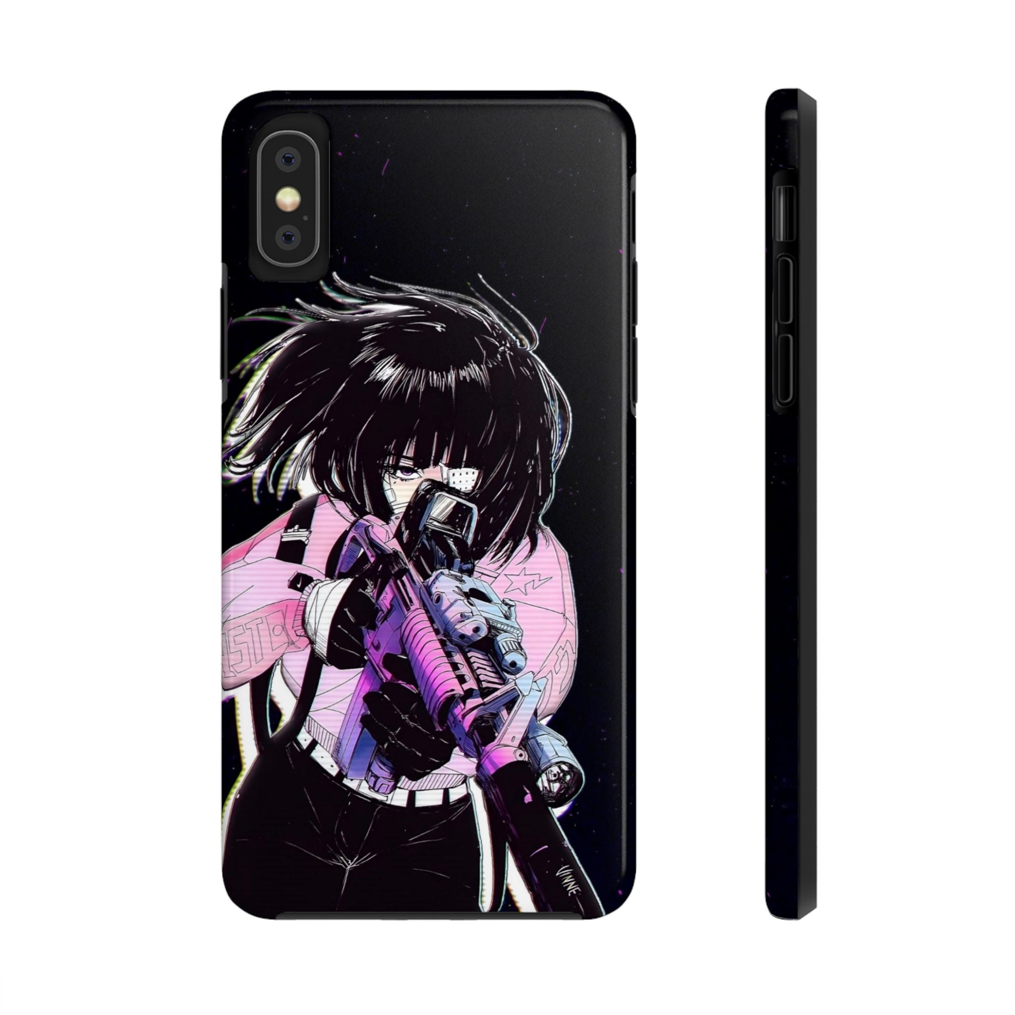 Anime-Style Tough Phone Cases with Edgy Designs, Perfect for Gamers, Cyberpunk Lovers, Gifts for Birthdays, Holidays, and Cosplay