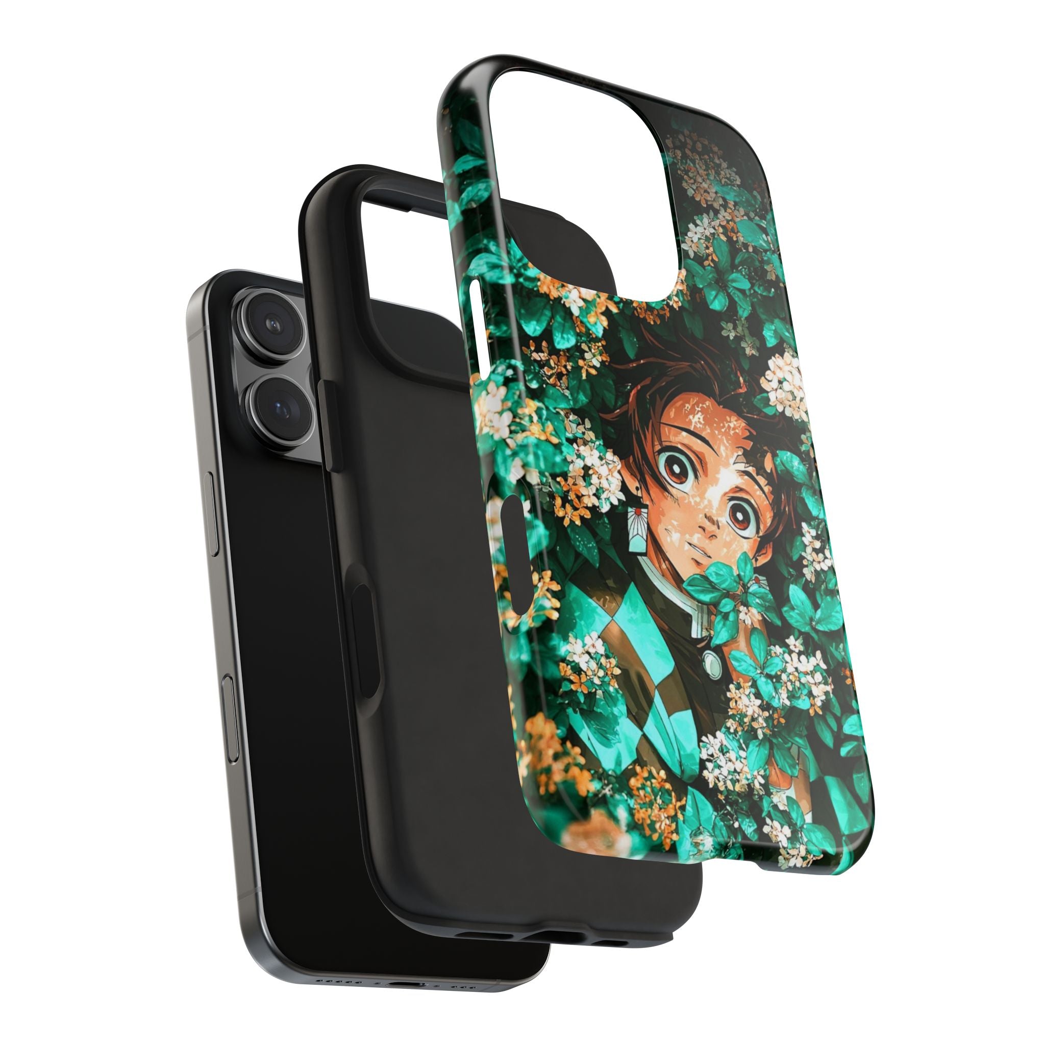 Floral Fantasy Tough Phone Cases | Trendy Phone Cover | Unique Gift for Nature Lovers | Durable Protection | Anime-Inspired Design