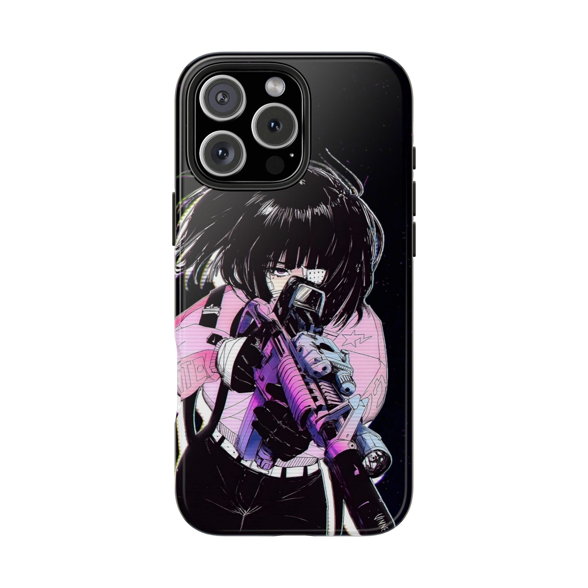 Anime-Style Tough Phone Cases with Edgy Designs, Perfect for Gamers, Cyberpunk Lovers, Gifts for Birthdays, Holidays, and Cosplay