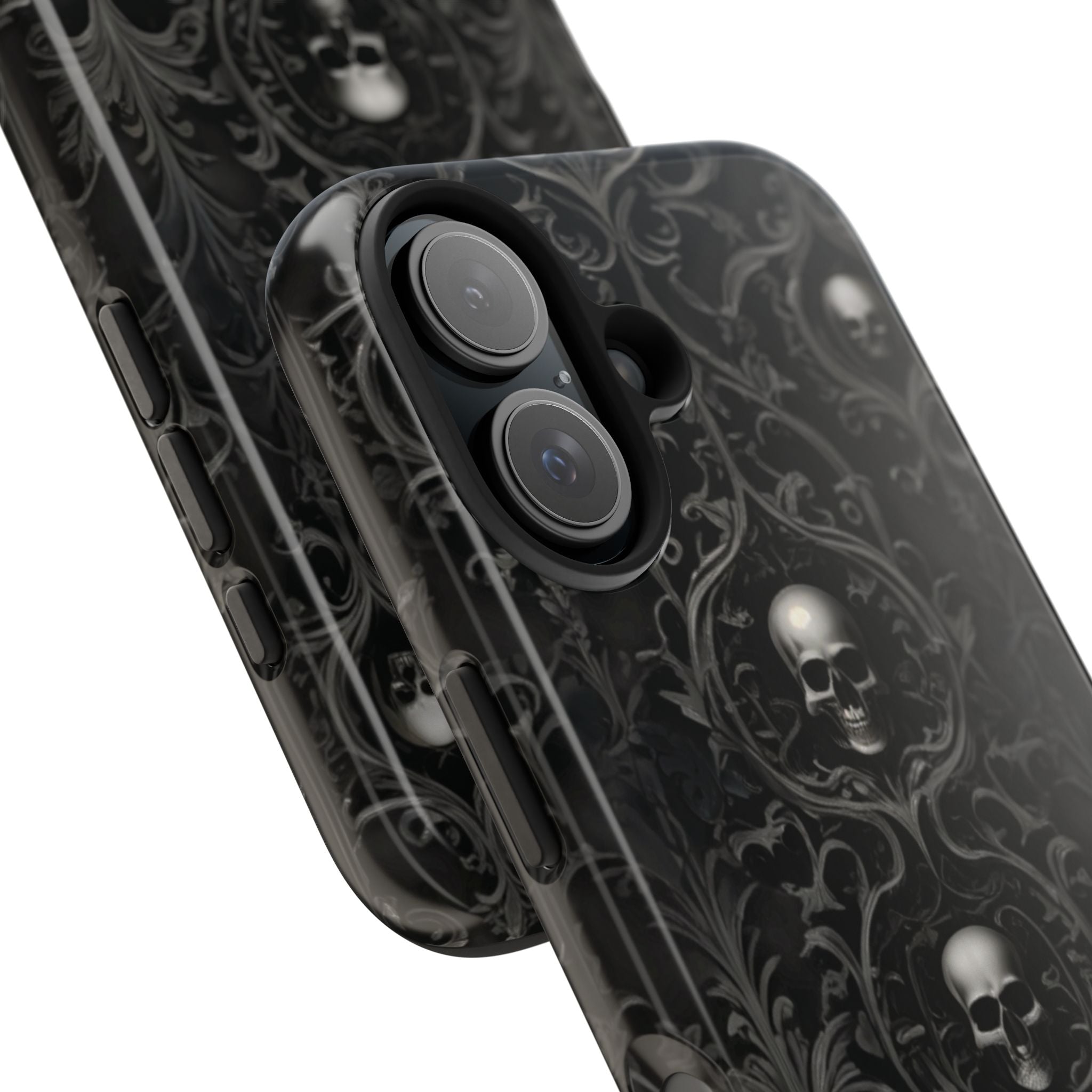 Gothic Skull Phone Cases - Tough Protection, Unique Gift for Halloween, Dark Aesthetic Accessory for Men and Women, Trendy Phone Cover