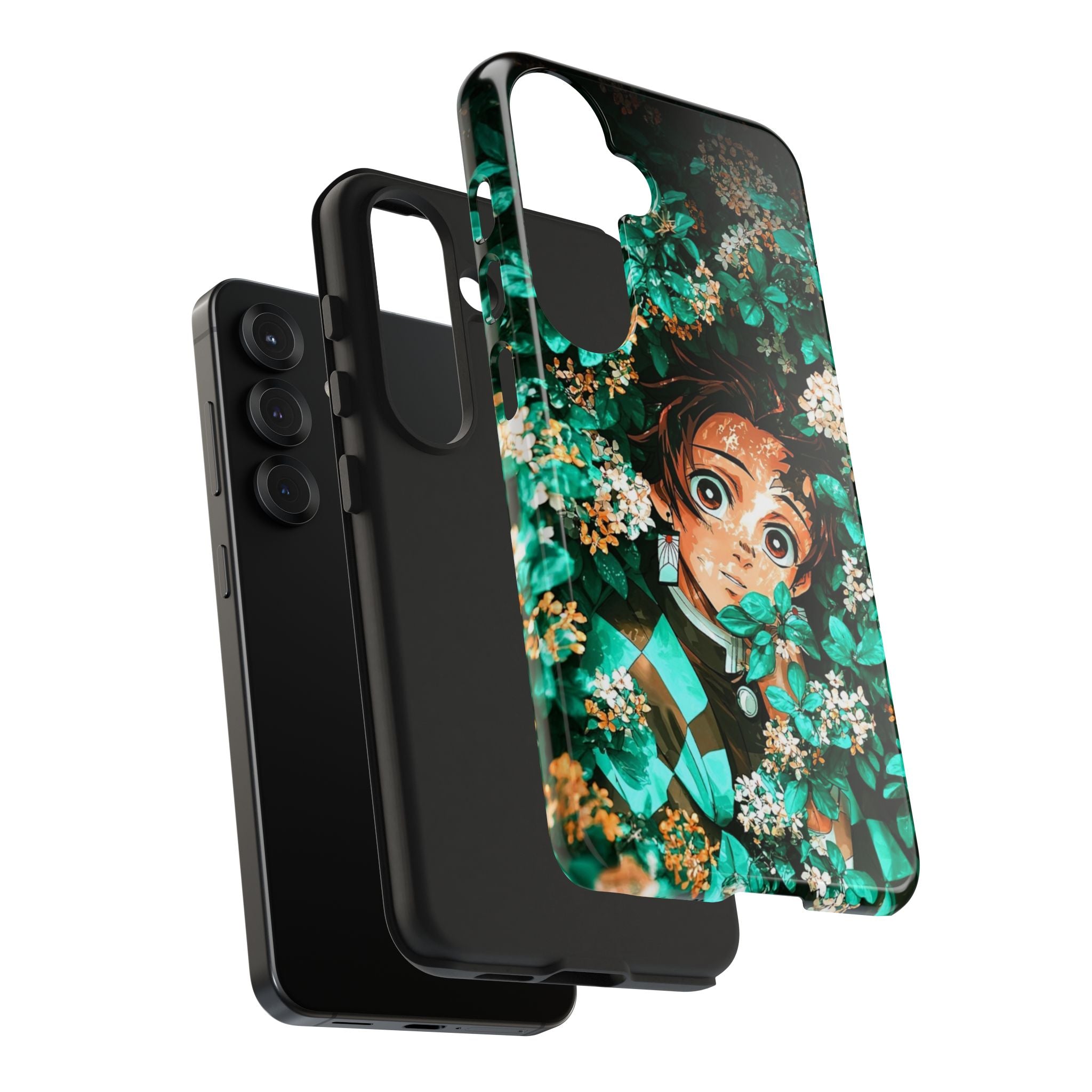 Floral Fantasy Tough Phone Cases | Trendy Phone Cover | Unique Gift for Nature Lovers | Durable Protection | Anime-Inspired Design