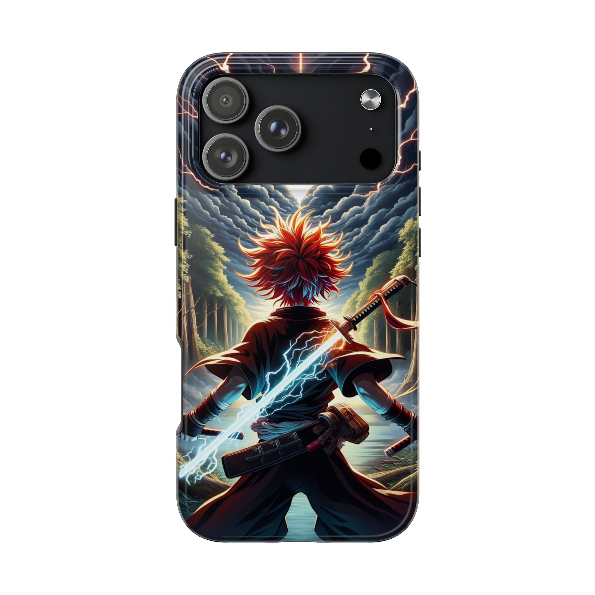 Epic Adventure Tough Phone Cases, Anime, Lightning Design, Durable Cover, Gift for Gamers, Festival Essential
