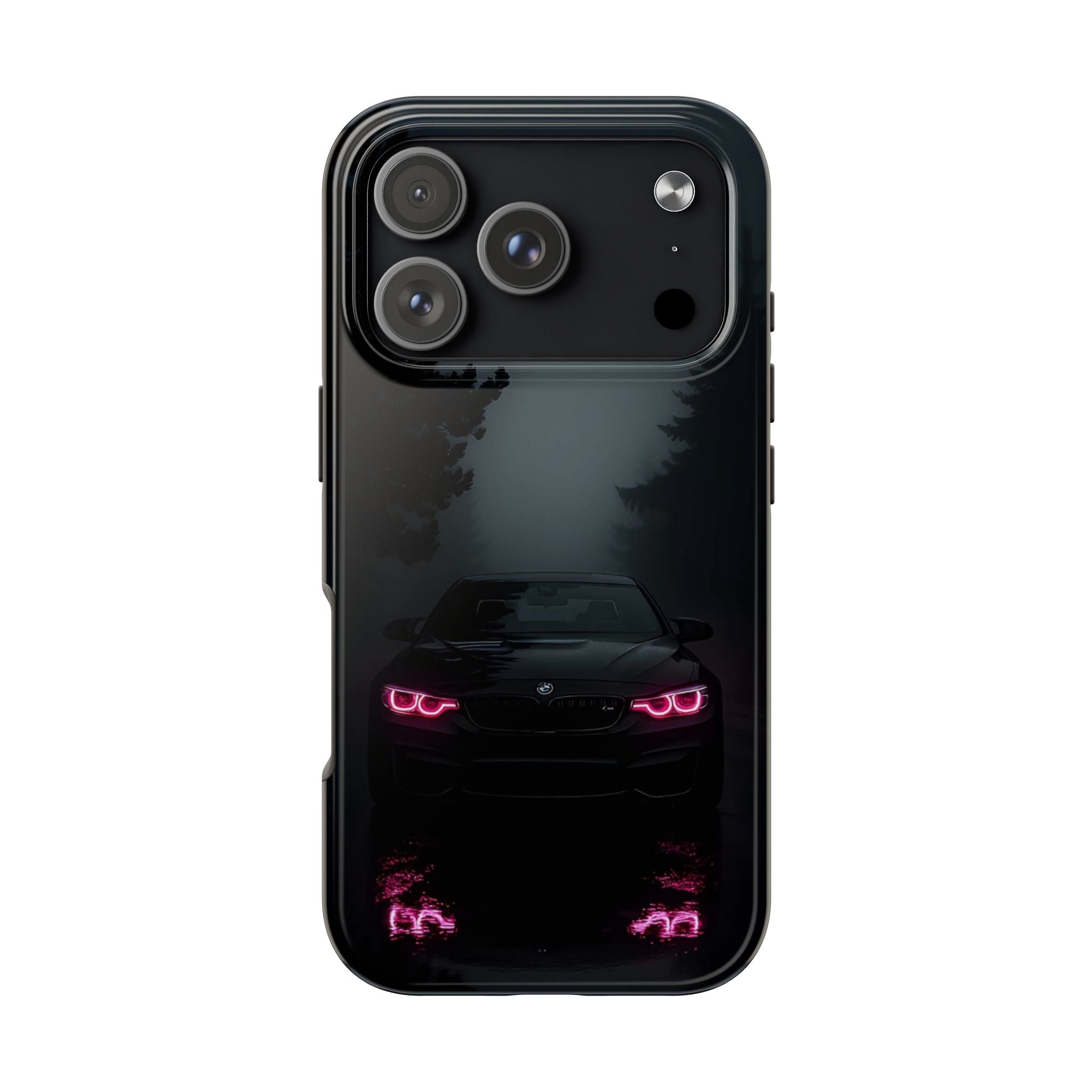 Tough Phone Case with Neon Car Design, Durable Smartphone Cover, Gift for Car Enthusiasts, Unique Accessory for Him, Perfect for Birthdays