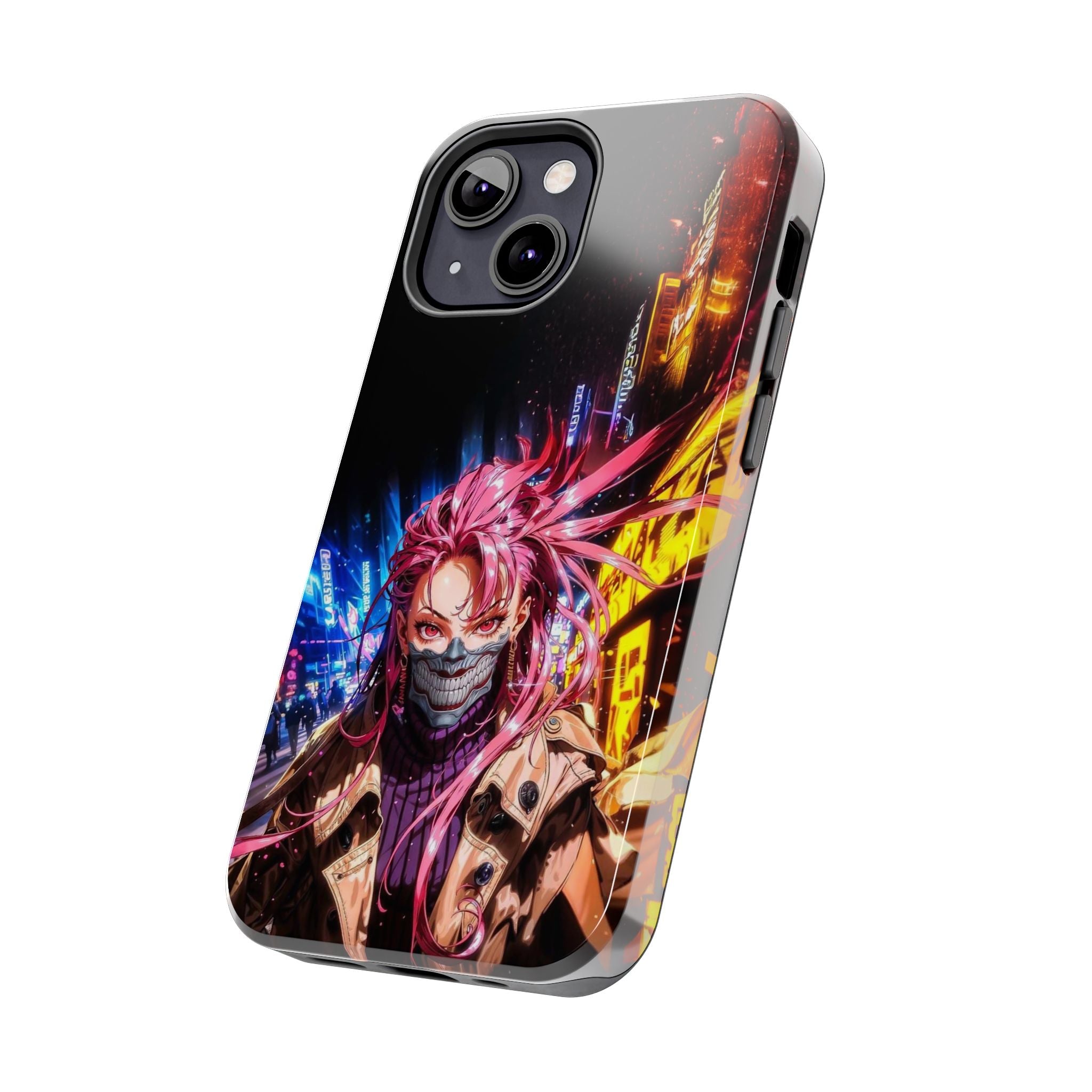 Vibrant Art Phone Case, Tough Phone Cases, Anime Phone Cover, Stylish Phone Protector, Unique Gift for Gamers, Colorful Accessory