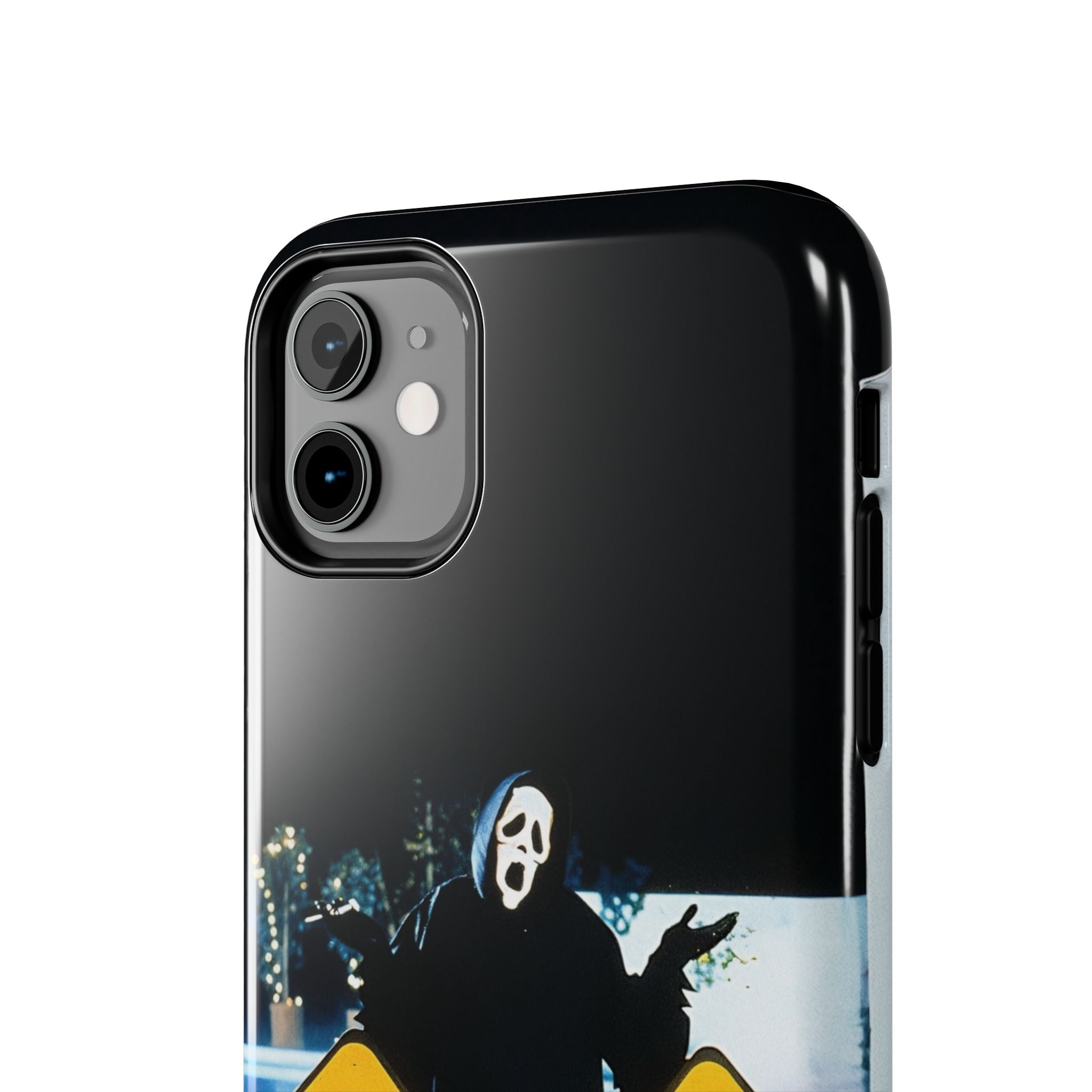 Spooky Phone Cases with Safety and Death Design, Halloween Gift, Horror Movie Merch, Unique Phone Accessories, Fun and Functional