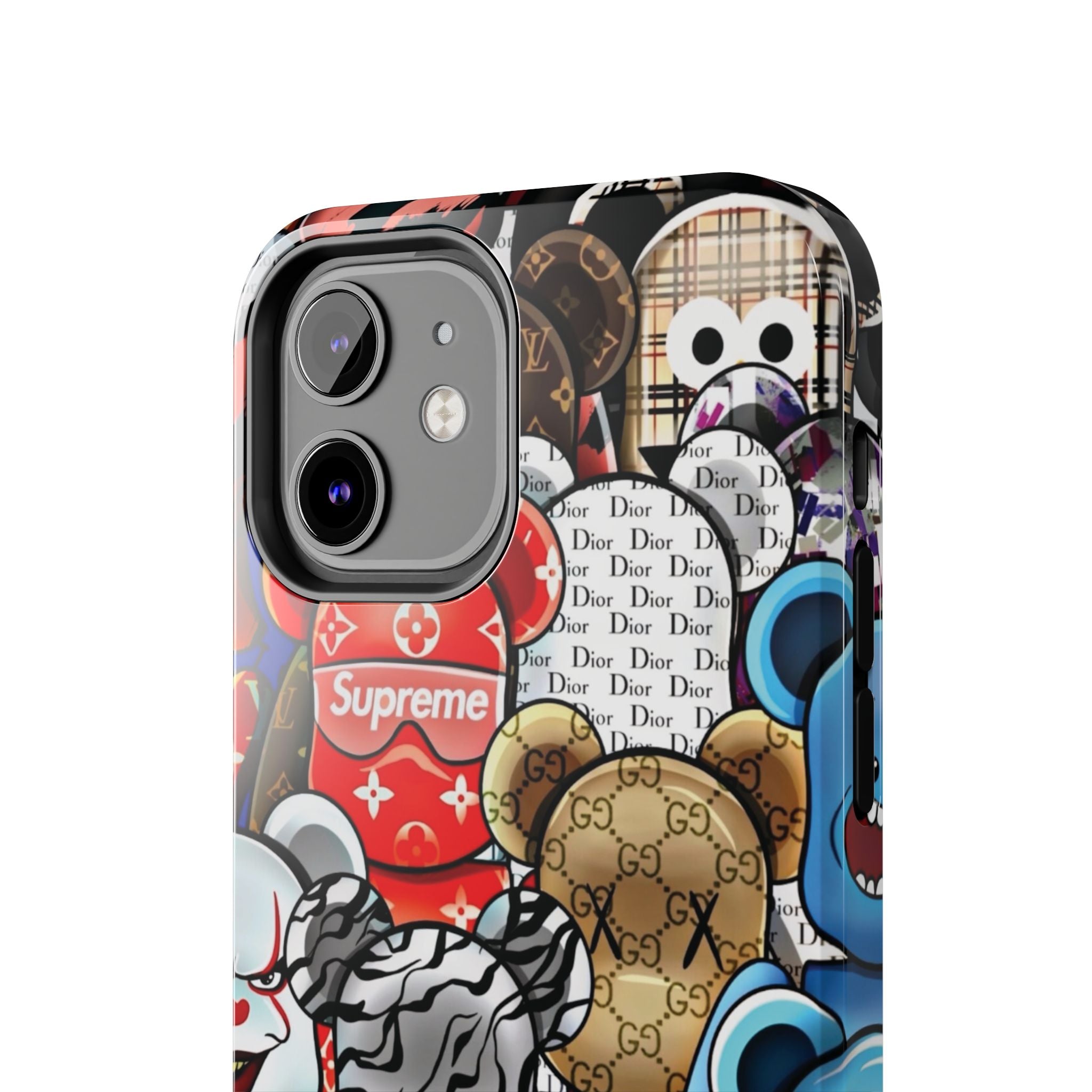 Trendy Bear Phone Case: Stylish Tough Protector for Streetwear Lovers, Gift for Teens, Unique Accessories for Holiday Celebrations