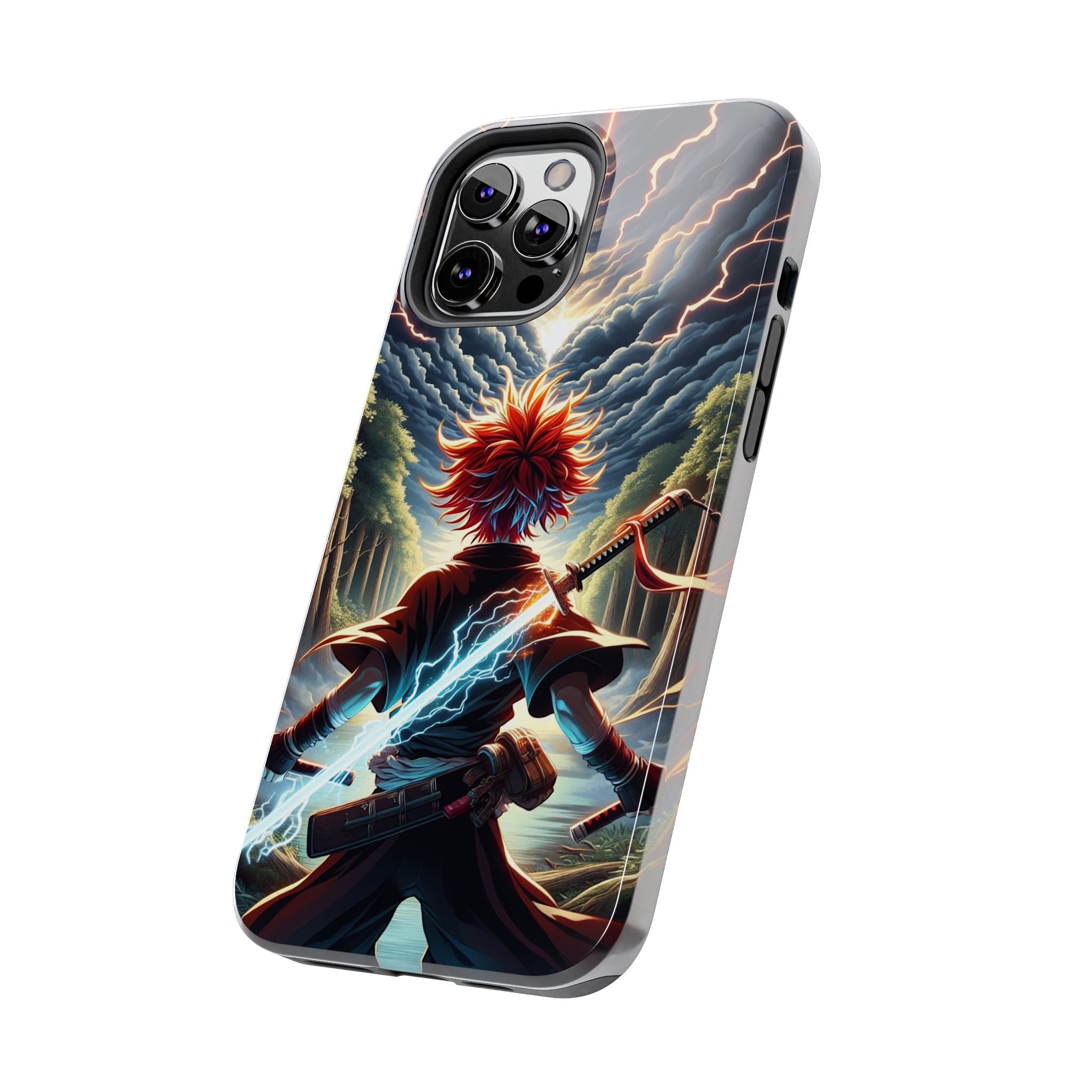 Epic Adventure Tough Phone Cases, Anime, Lightning Design, Durable Cover, Gift for Gamers, Festival Essential