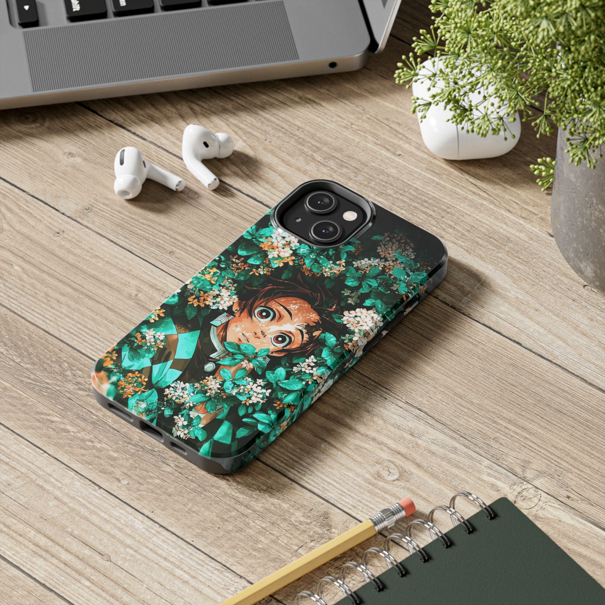 Floral Fantasy Tough Phone Cases | Trendy Phone Cover | Unique Gift for Nature Lovers | Durable Protection | Anime-Inspired Design