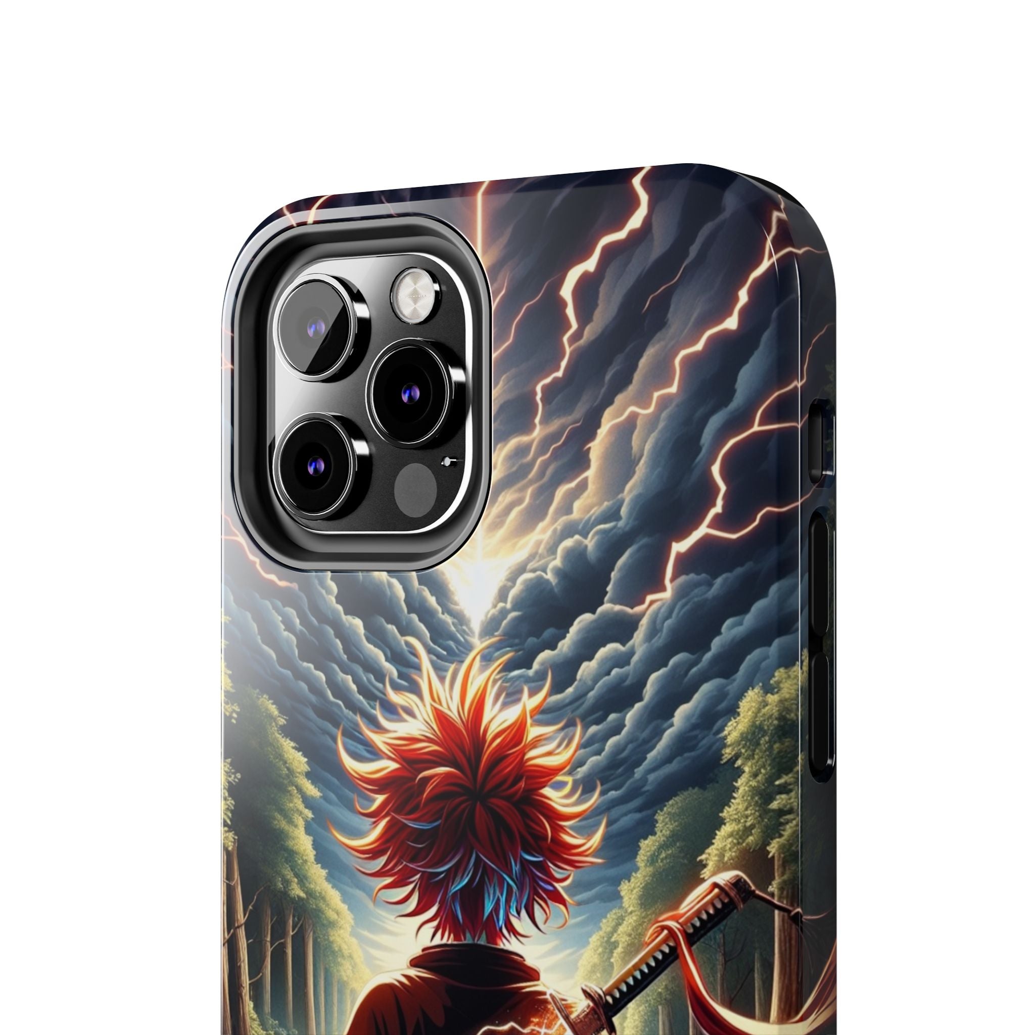 Epic Adventure Tough Phone Cases, Anime, Lightning Design, Durable Cover, Gift for Gamers, Festival Essential