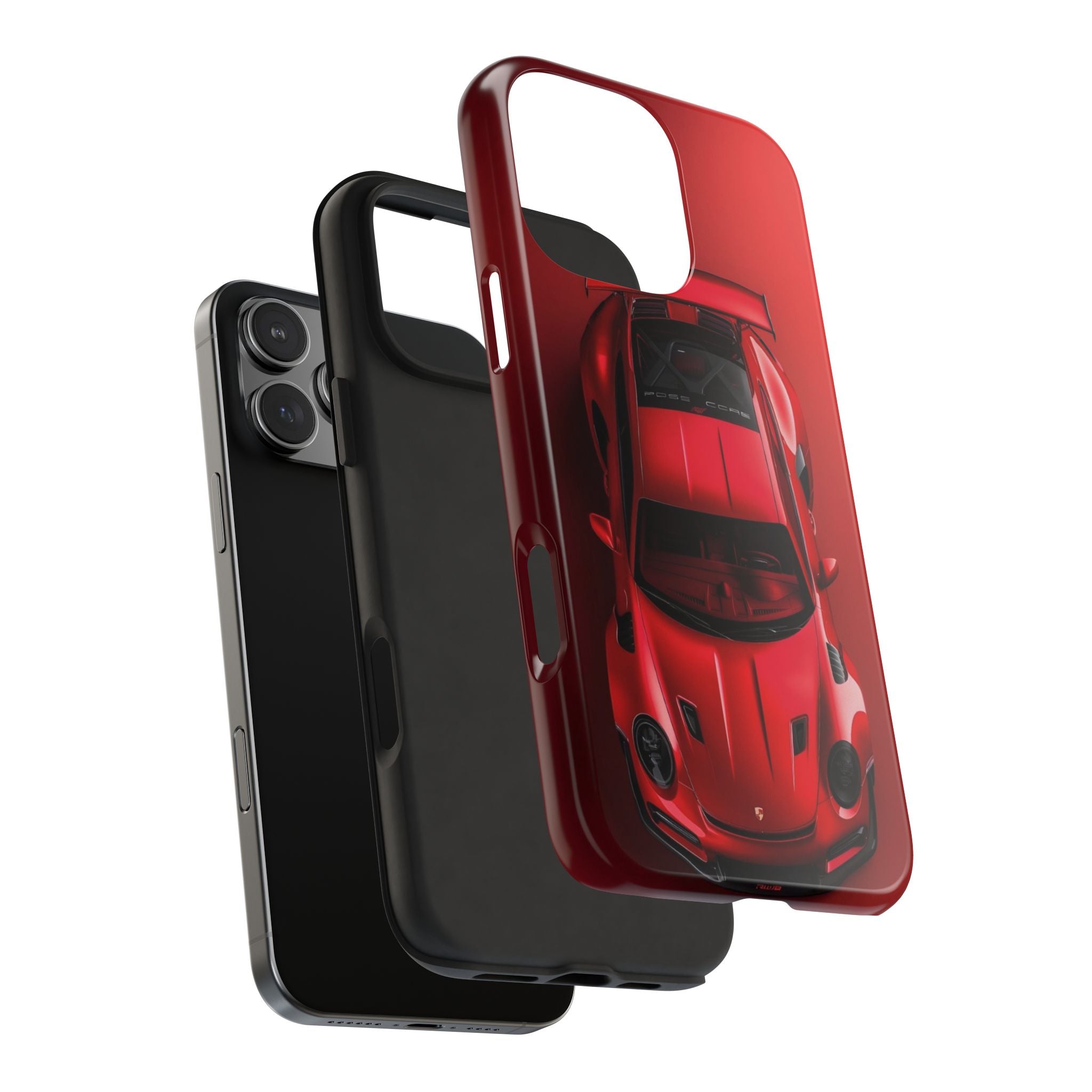 Sleek Sports Car Phone Cases for Automotive Enthusiasts, Durable Phone Covers, Car Lover Gifts, Stylish Tech Accessories, Red Racing Design