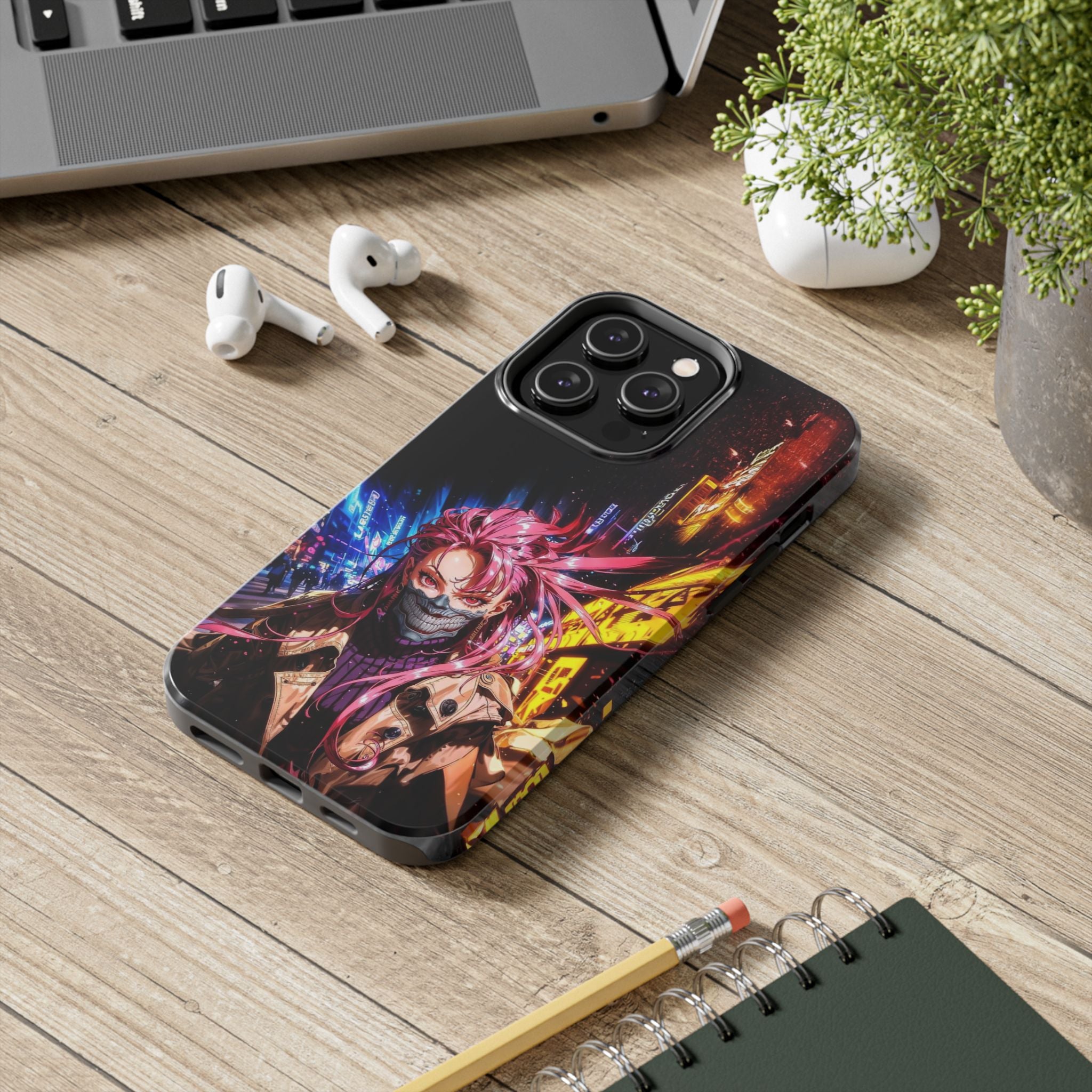 Vibrant Art Phone Case, Tough Phone Cases, Anime Phone Cover, Stylish Phone Protector, Unique Gift for Gamers, Colorful Accessory