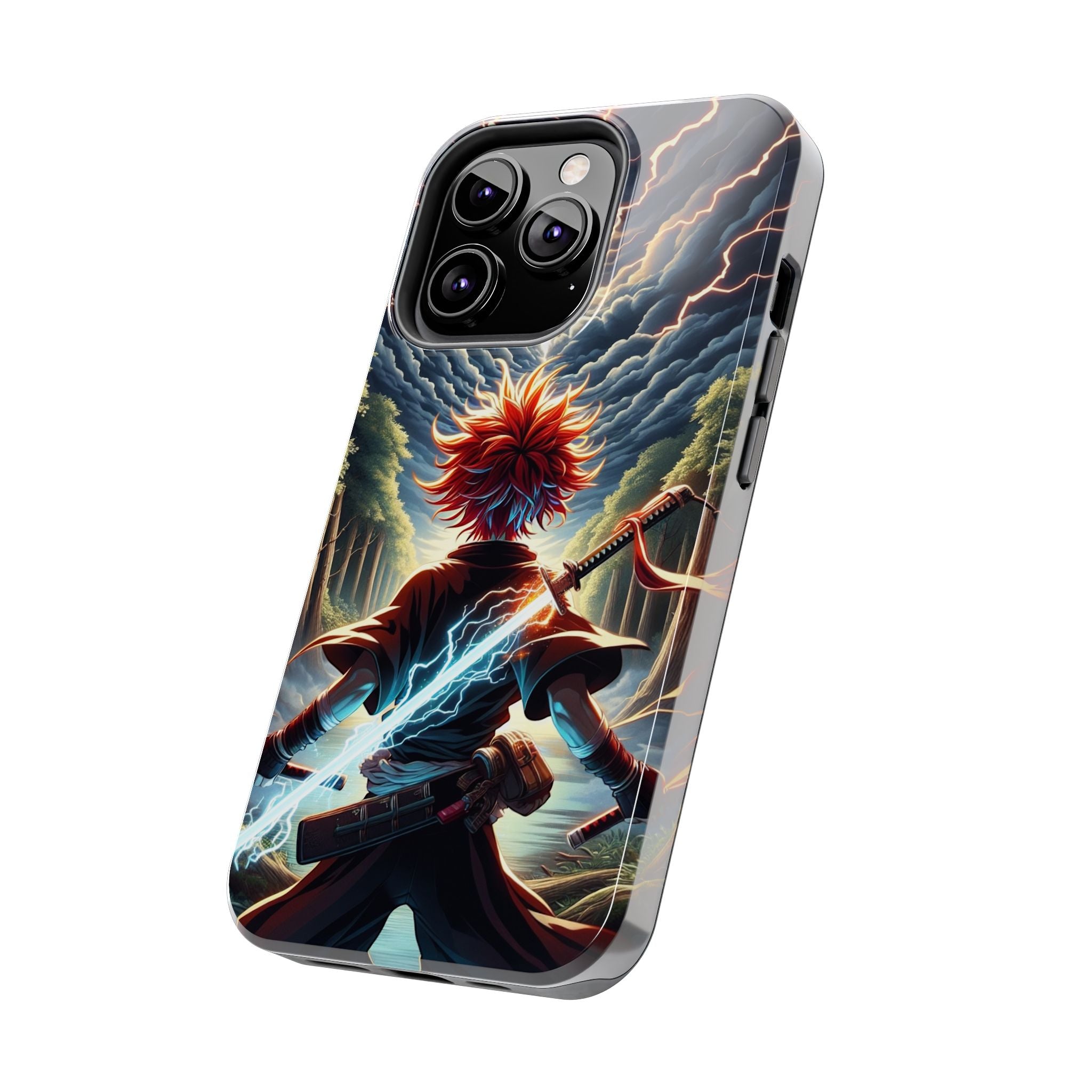 Epic Adventure Tough Phone Cases, Anime, Lightning Design, Durable Cover, Gift for Gamers, Festival Essential