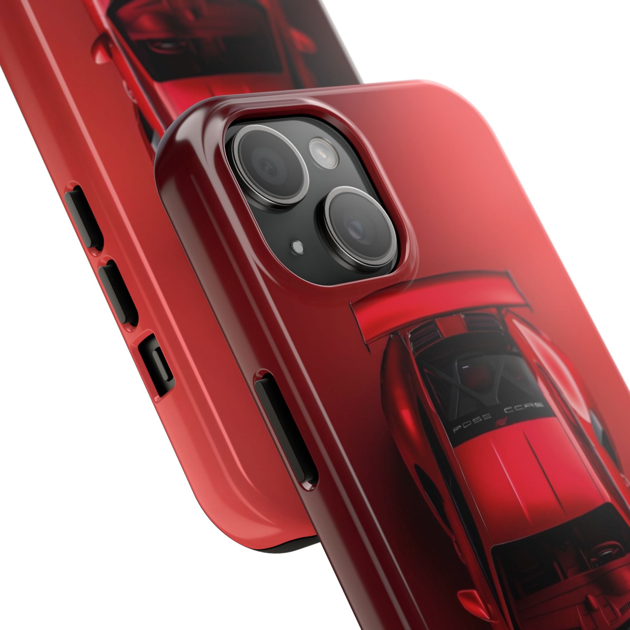 Sleek Sports Car Phone Cases for Automotive Enthusiasts, Durable Phone Covers, Car Lover Gifts, Stylish Tech Accessories, Red Racing Design