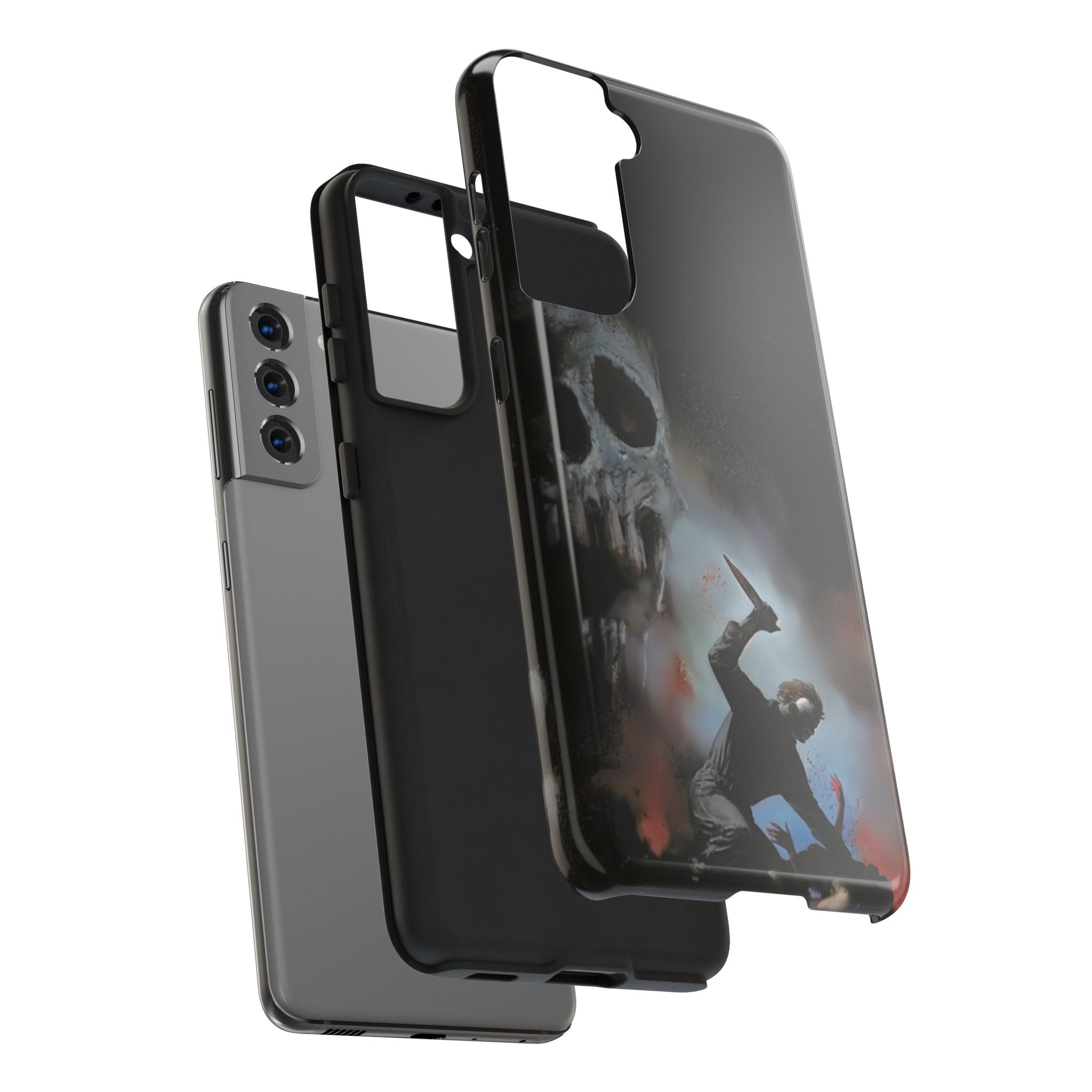 Gritty Horror Phone Cases for Fans, Tough Phone Cover, Unique Gift, Scary Design, Halloween Accessory, Movie Memorabilia