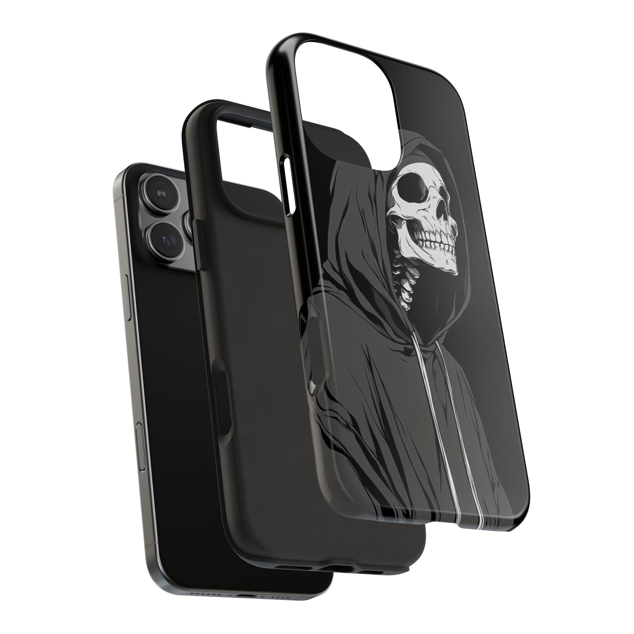 Edgy Skull Phone Cases, Protective Phone Cover, Goth Aesthetic, Halloween Decor, Unique Gift
