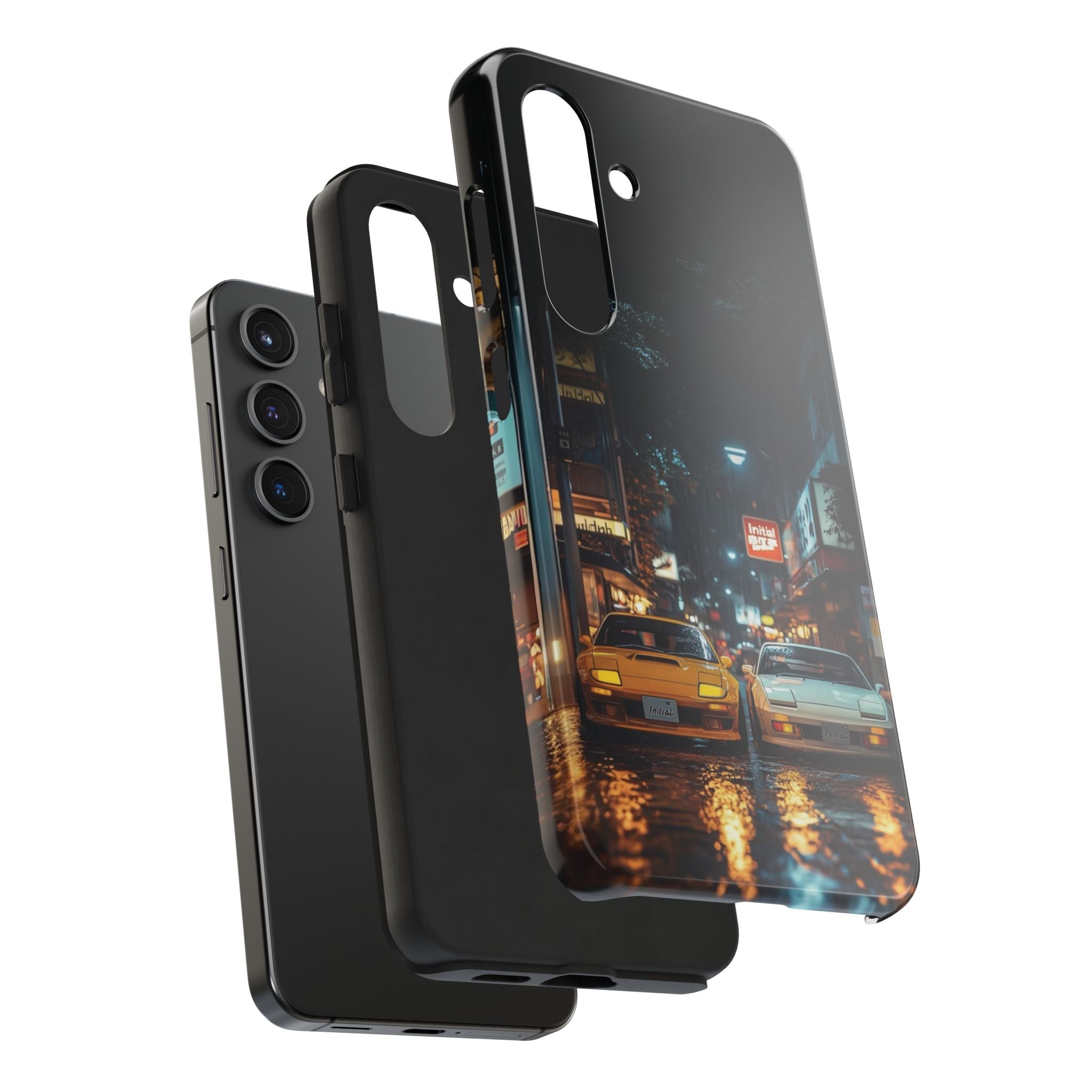 Night Cityscape Phone Cases, Urban Aesthetic Case, Tough Protection Case, Perfect Gift for Car Lovers, Ideal for Birthdays, Holidays
