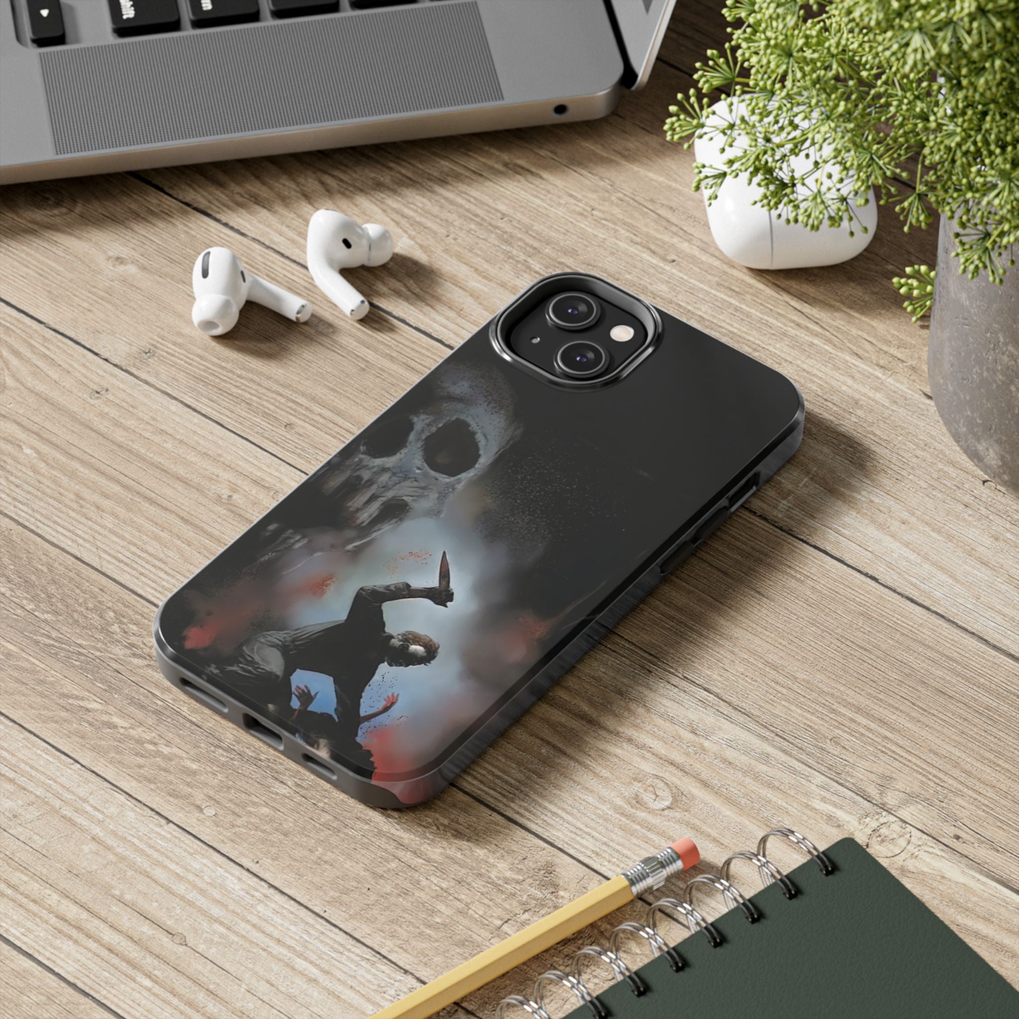 Gritty Horror Phone Cases for Fans, Tough Phone Cover, Unique Gift, Scary Design, Halloween Accessory, Movie Memorabilia