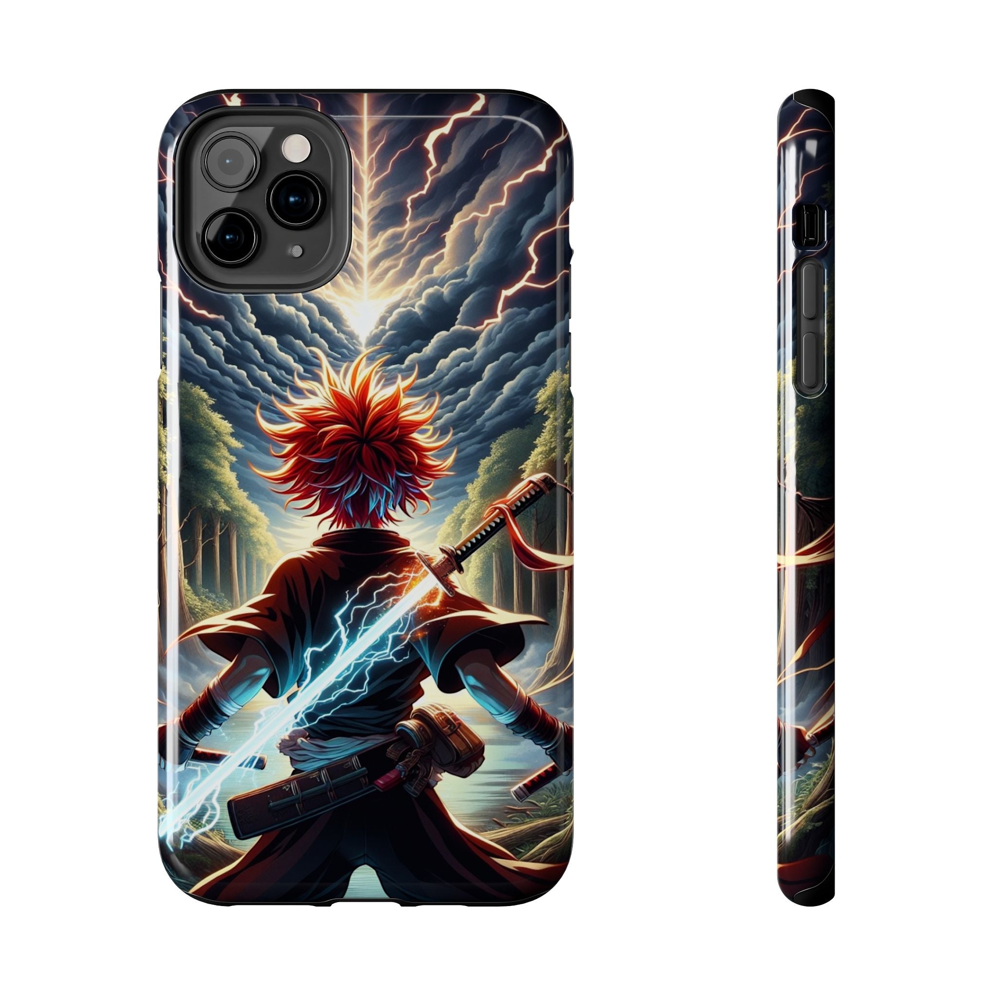 Epic Adventure Tough Phone Cases, Anime, Lightning Design, Durable Cover, Gift for Gamers, Festival Essential