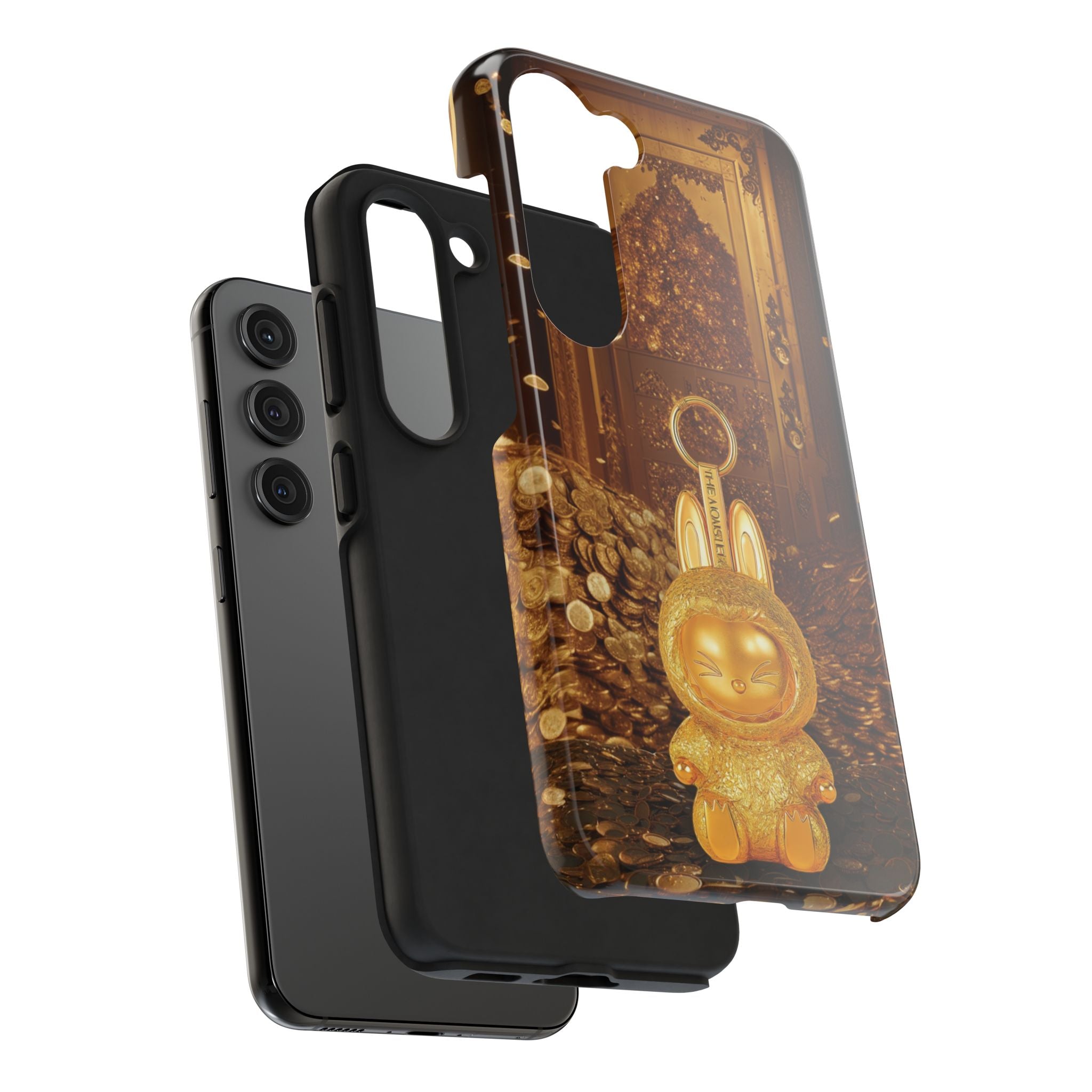 Luxurious Rabbit Phone Case, Golden Bunny Phone Cover, Tough Phone Cases, Cute Rabbit Holder, Unique Gift Idea, Stylish Mobile Protector