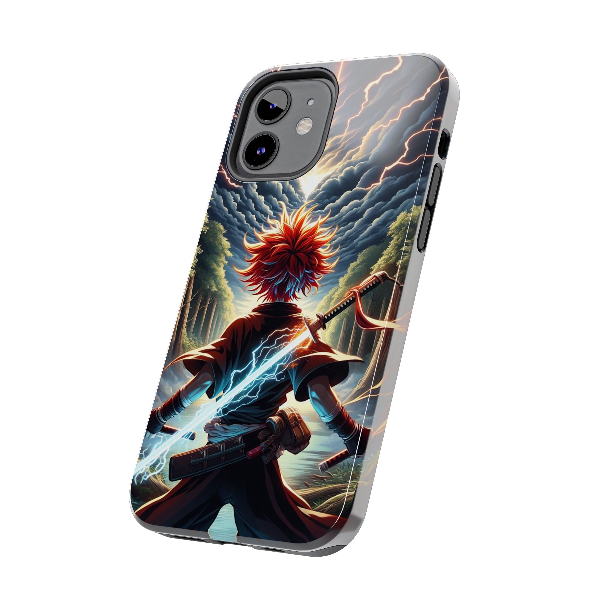 Epic Adventure Tough Phone Cases, Anime, Lightning Design, Durable Cover, Gift for Gamers, Festival Essential