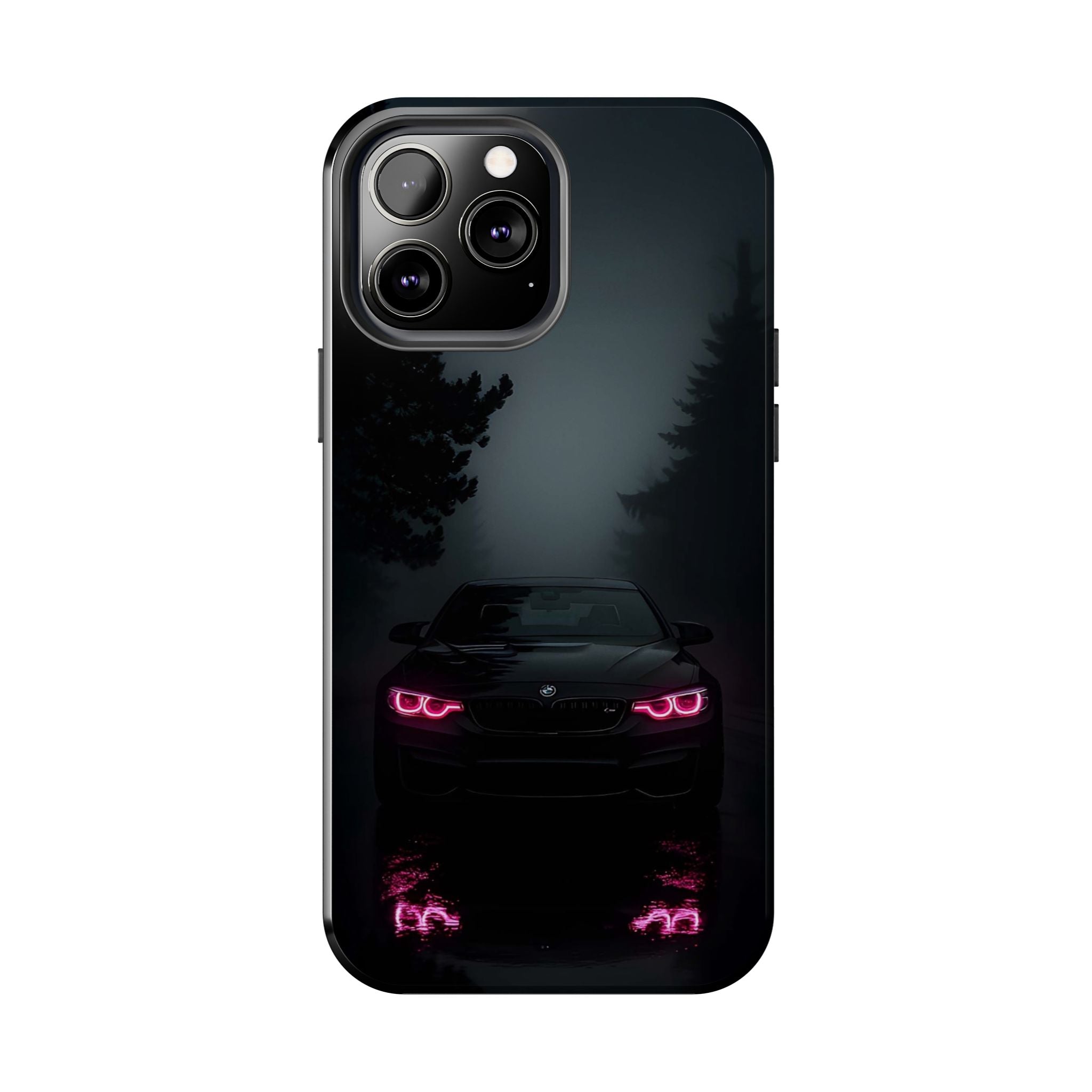 Tough Phone Case with Neon Car Design, Durable Smartphone Cover, Gift for Car Enthusiasts, Unique Accessory for Him, Perfect for Birthdays
