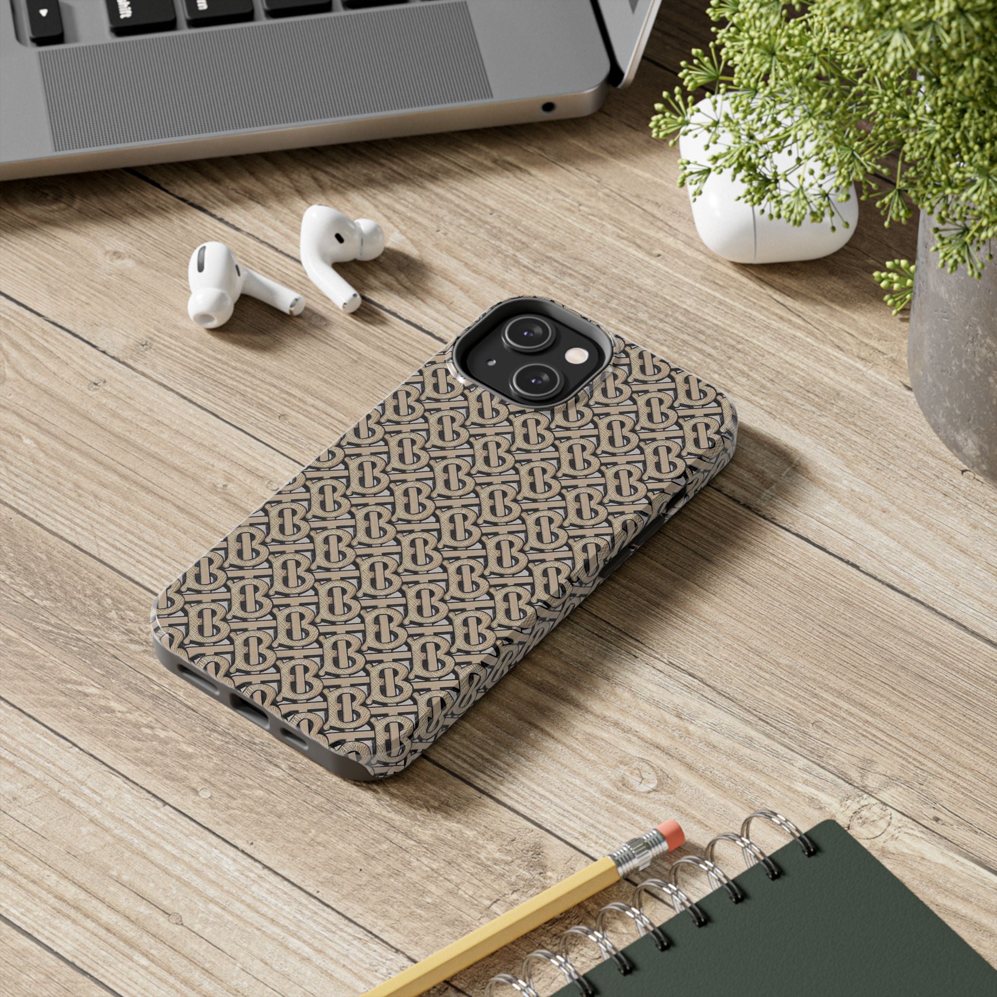 Elegant Interwoven Pattern Tough Phone Cases, Stylish Phone Covers, Durable Cases for Everyday Adventures, Gift for Phone Lovers
