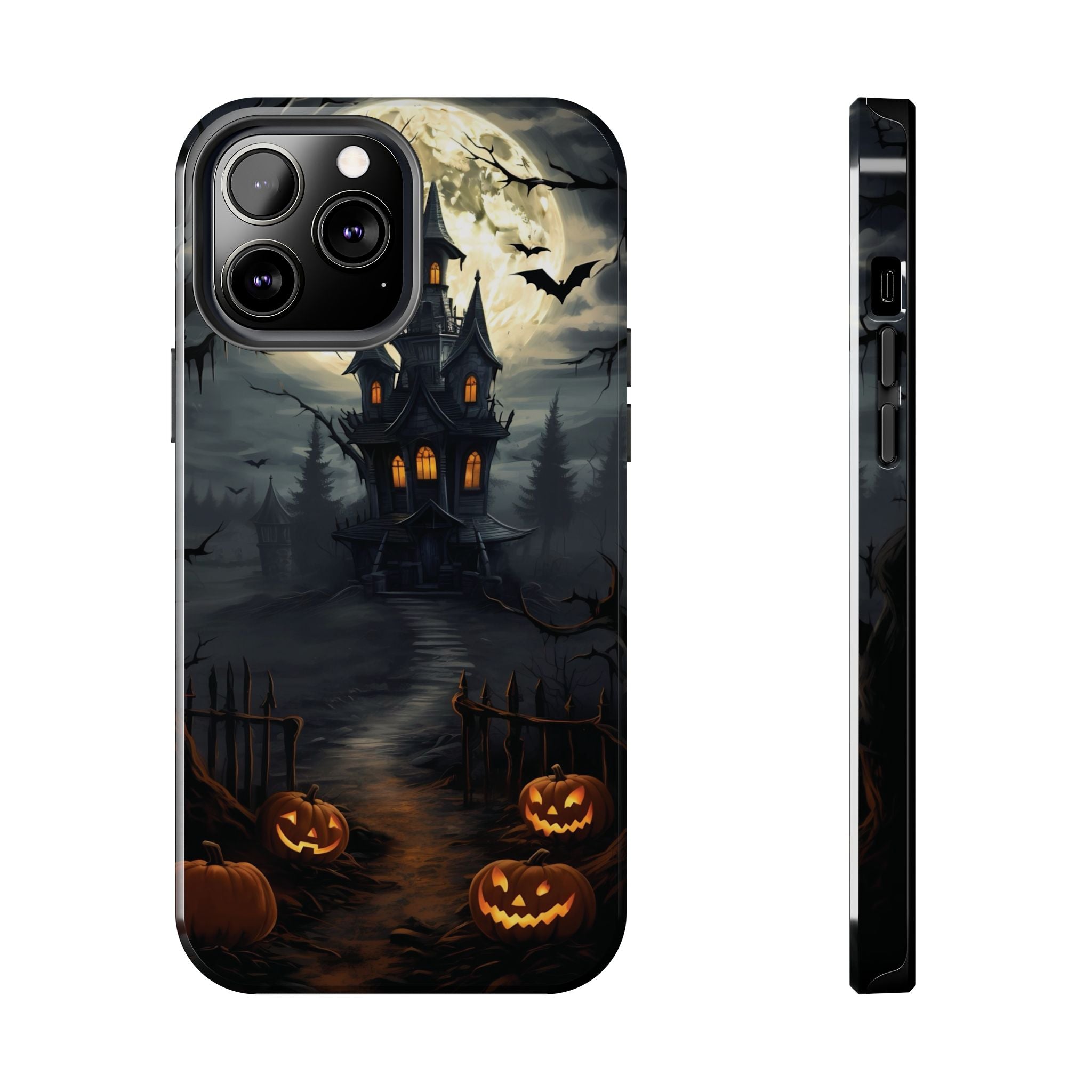 Halloween Haunted House Phone Cases, Tough Cases for Spooky Vibes, Gifts for Halloween Lovers, Ghostly Decor, Fall Accessories