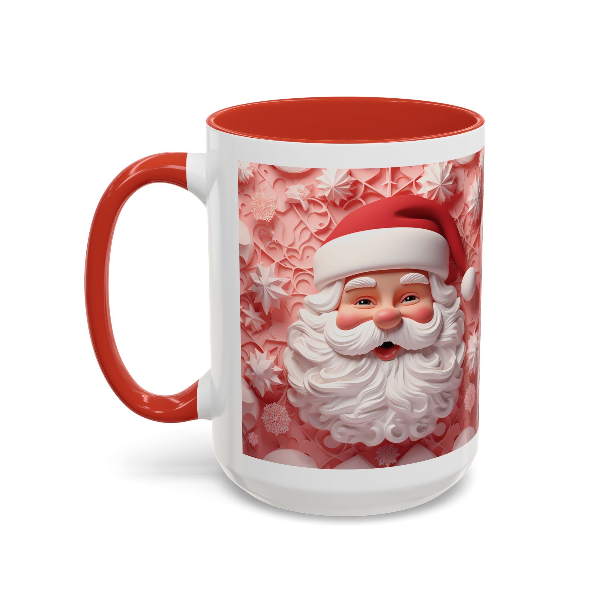 Festive Santa Coffee Mug, Christmas Mug, Holiday Gift, Winter Decoration, Cute Santa Artwork, Hot Cocoa Cup