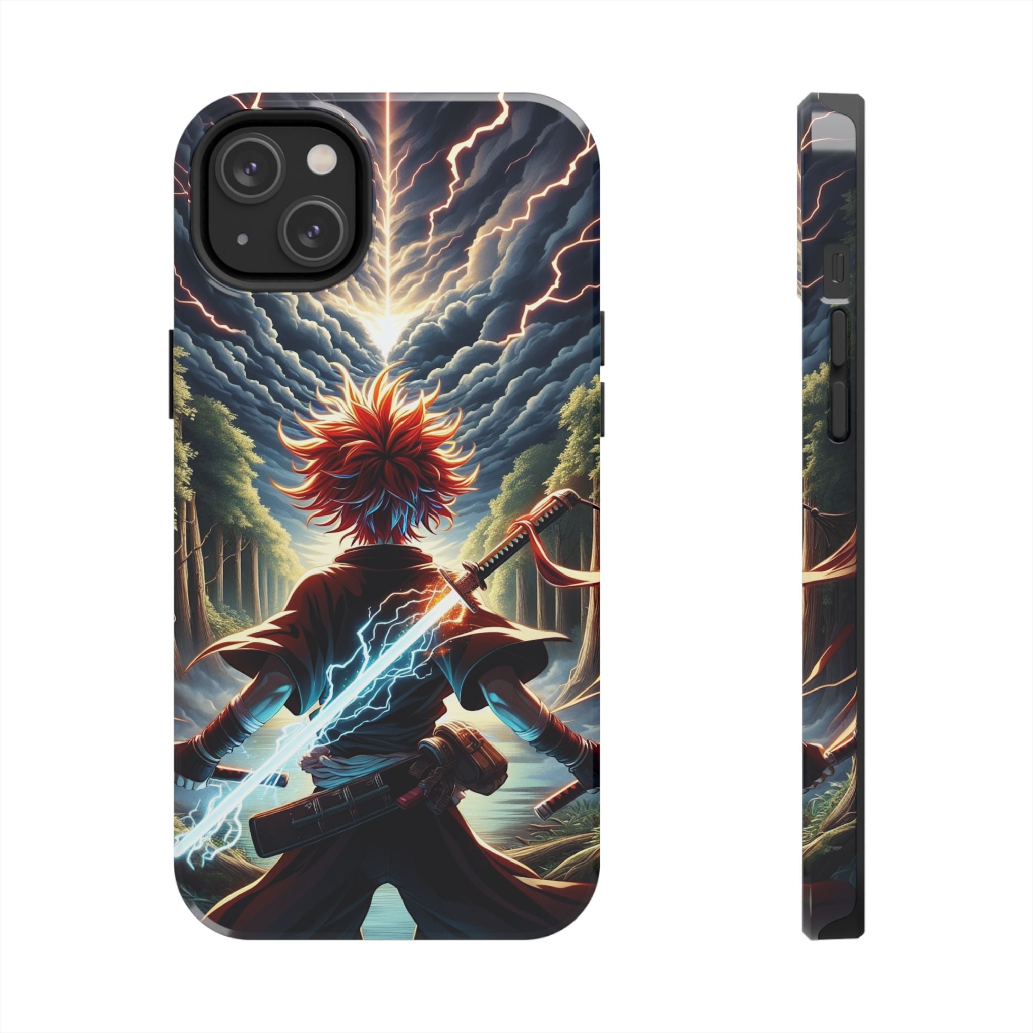 Epic Adventure Tough Phone Cases, Anime, Lightning Design, Durable Cover, Gift for Gamers, Festival Essential