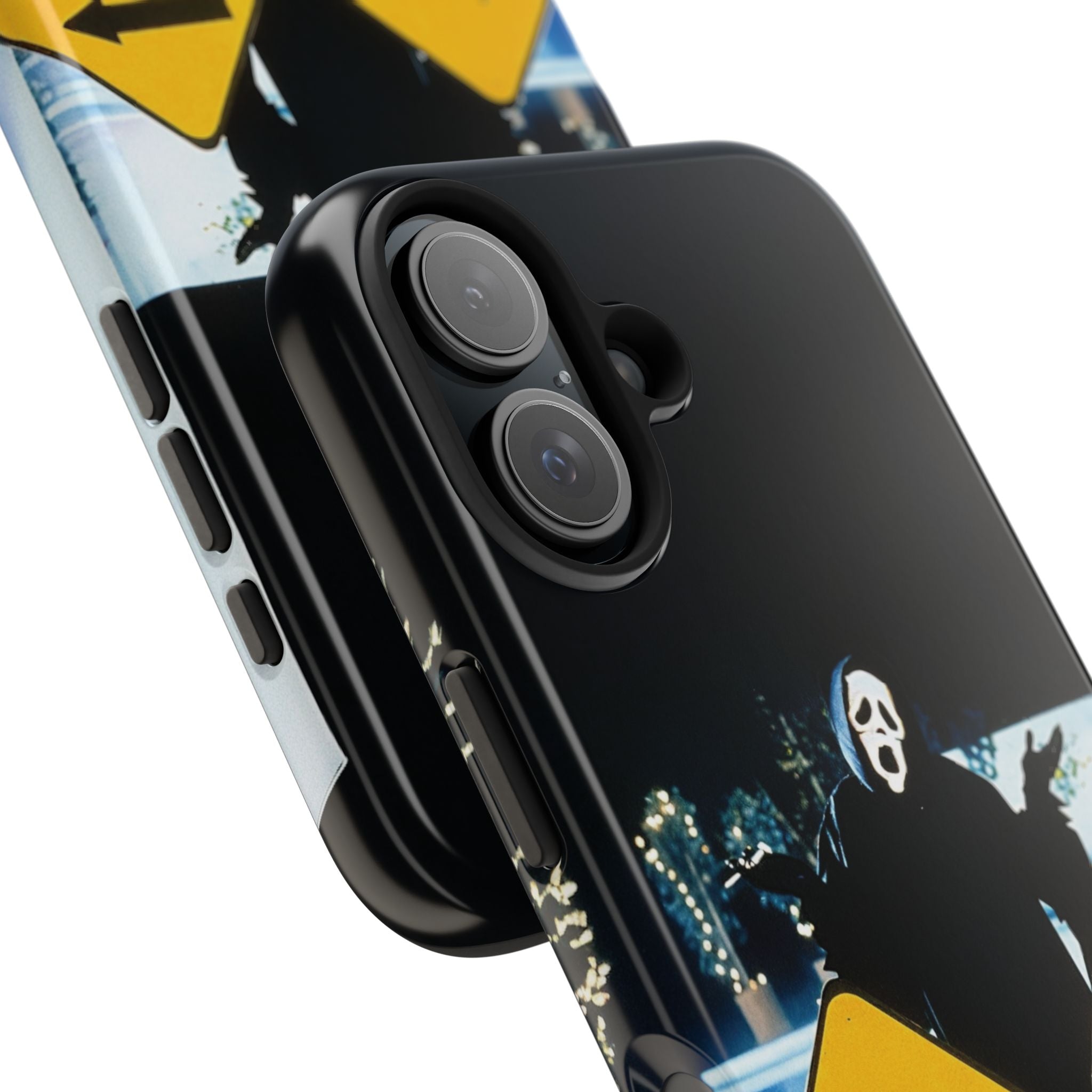 Spooky Phone Cases with Safety and Death Design, Halloween Gift, Horror Movie Merch, Unique Phone Accessories, Fun and Functional