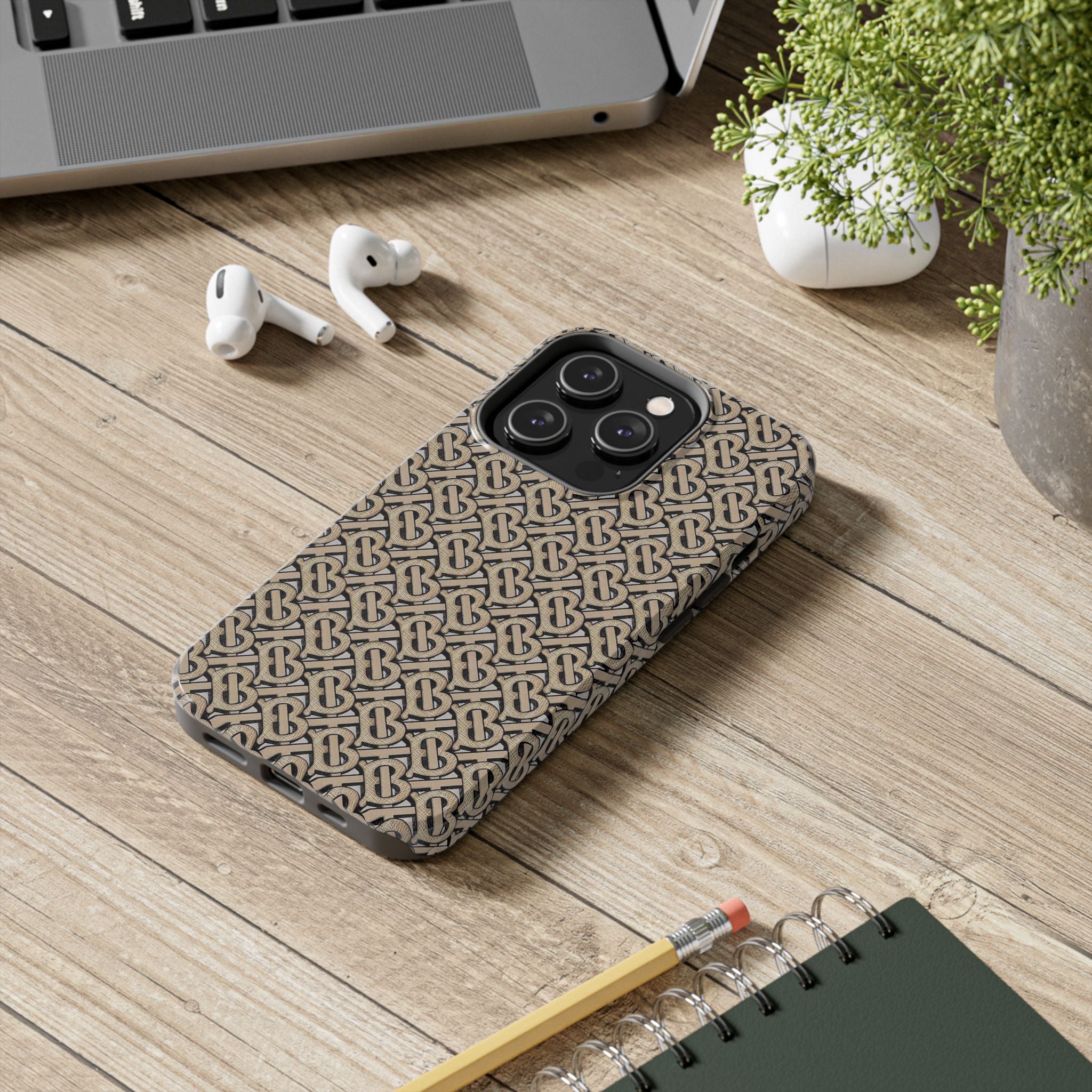Elegant Interwoven Pattern Tough Phone Cases, Stylish Phone Covers, Durable Cases for Everyday Adventures, Gift for Phone Lovers