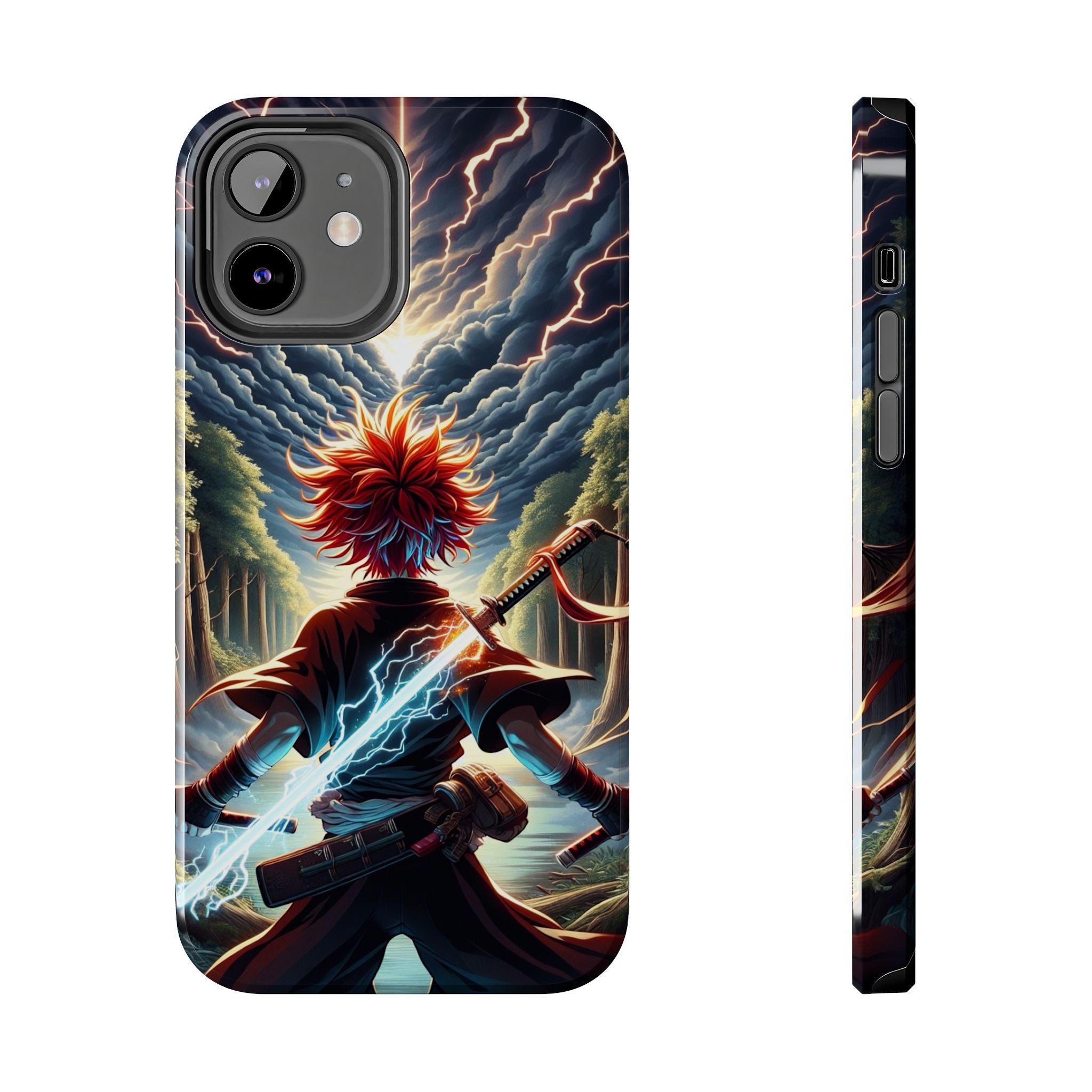 Epic Adventure Tough Phone Cases, Anime, Lightning Design, Durable Cover, Gift for Gamers, Festival Essential
