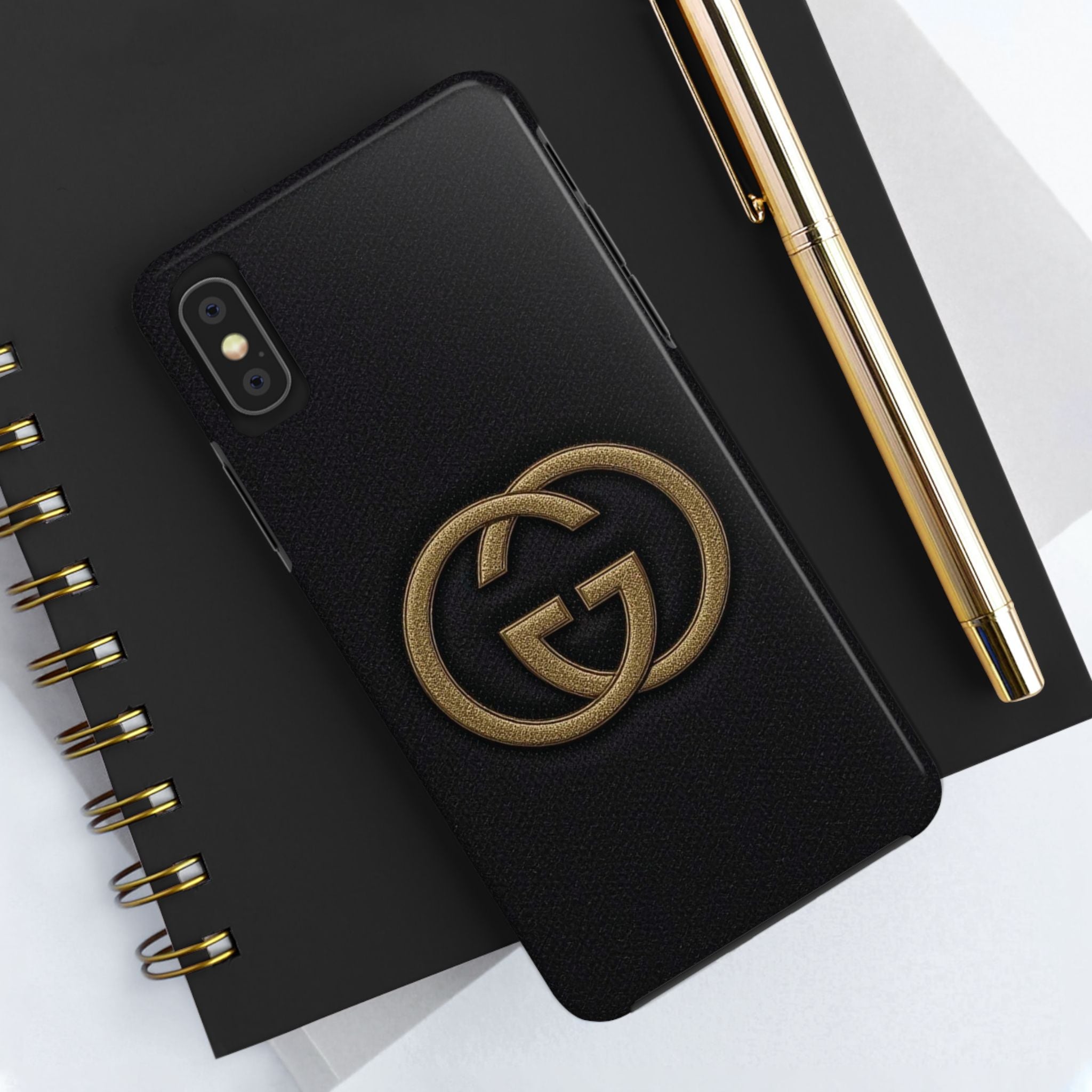 Stylish Tough Phone Cases with Elegant Logo, Durable Protection, Fashion Accessory, Smartphone Cases, Gift for Her or Him