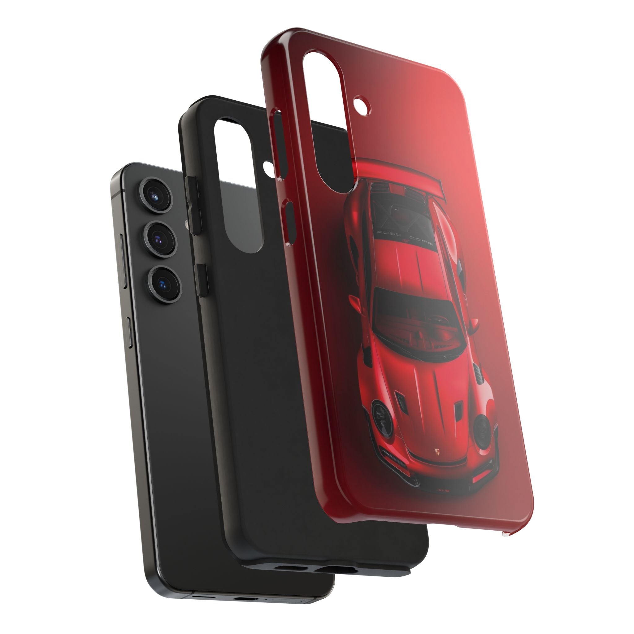 Sleek Sports Car Phone Cases for Automotive Enthusiasts, Durable Phone Covers, Car Lover Gifts, Stylish Tech Accessories, Red Racing Design