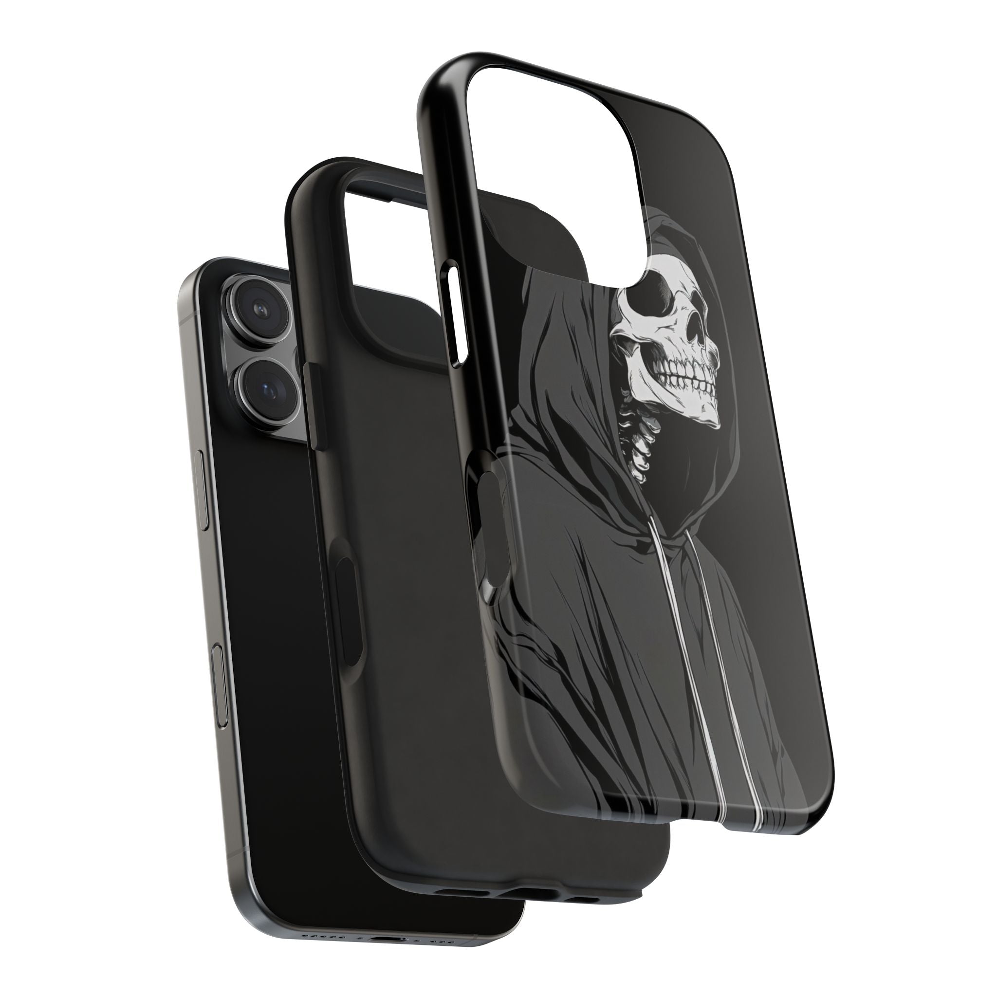 Edgy Skull Phone Cases, Protective Phone Cover, Goth Aesthetic, Halloween Decor, Unique Gift