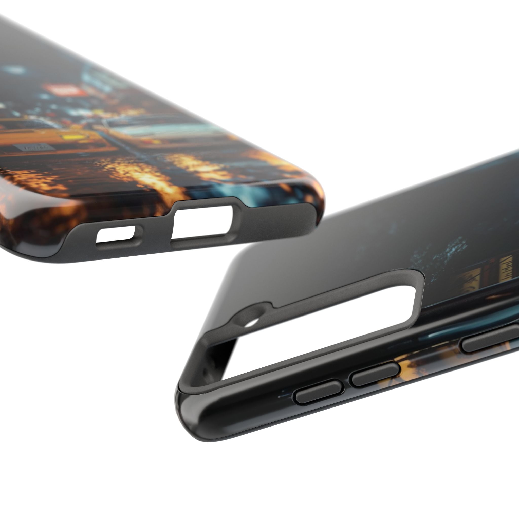 Night Cityscape Phone Cases, Urban Aesthetic Case, Tough Protection Case, Perfect Gift for Car Lovers, Ideal for Birthdays, Holidays