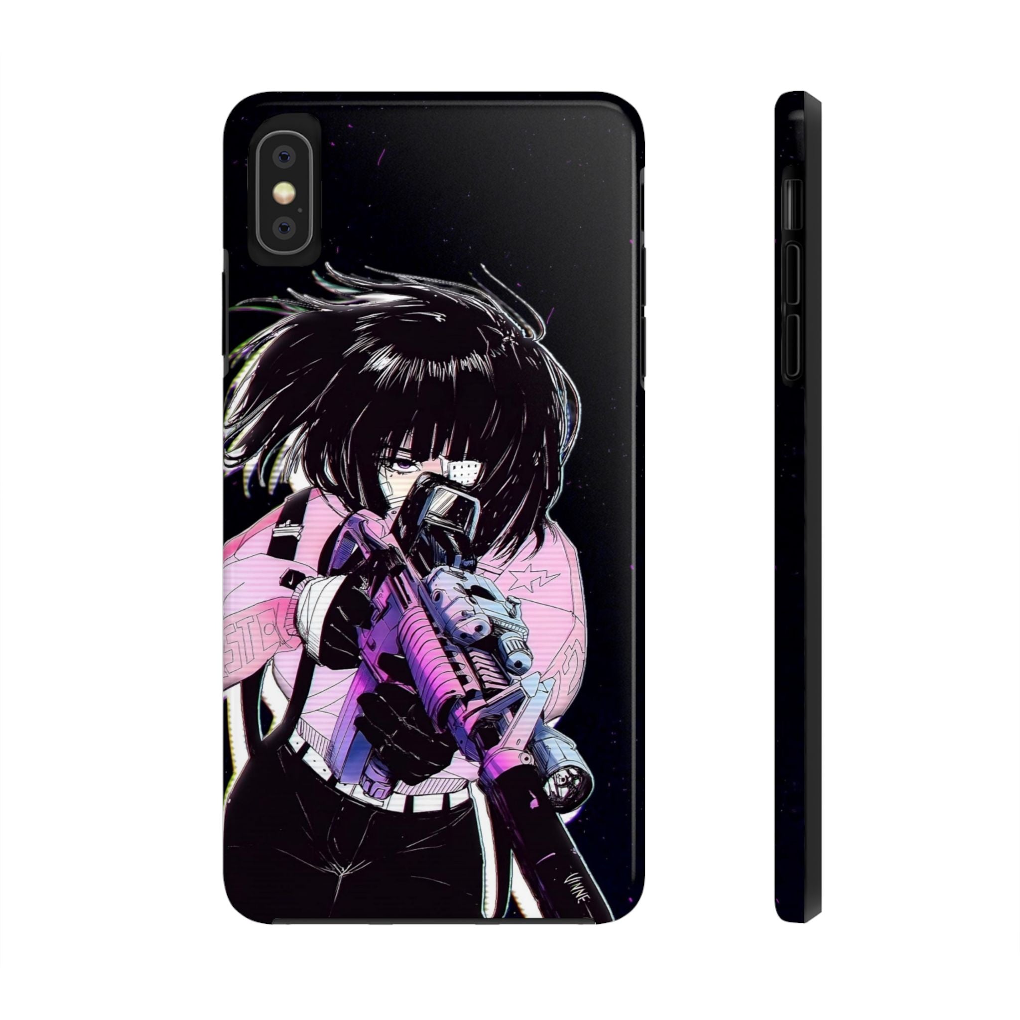 Anime-Style Tough Phone Cases with Edgy Designs, Perfect for Gamers, Cyberpunk Lovers, Gifts for Birthdays, Holidays, and Cosplay