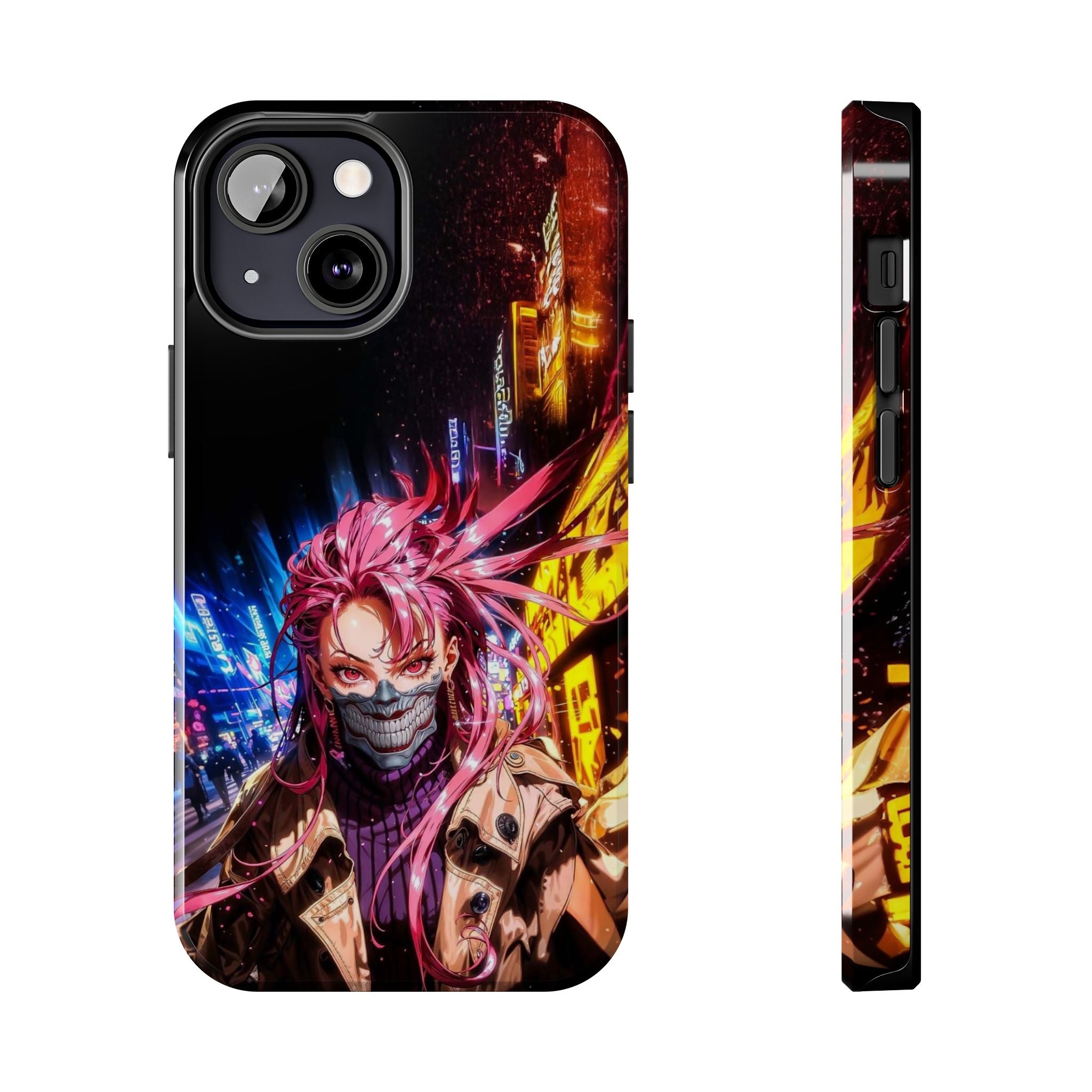 Vibrant Art Phone Case, Tough Phone Cases, Anime Phone Cover, Stylish Phone Protector, Unique Gift for Gamers, Colorful Accessory