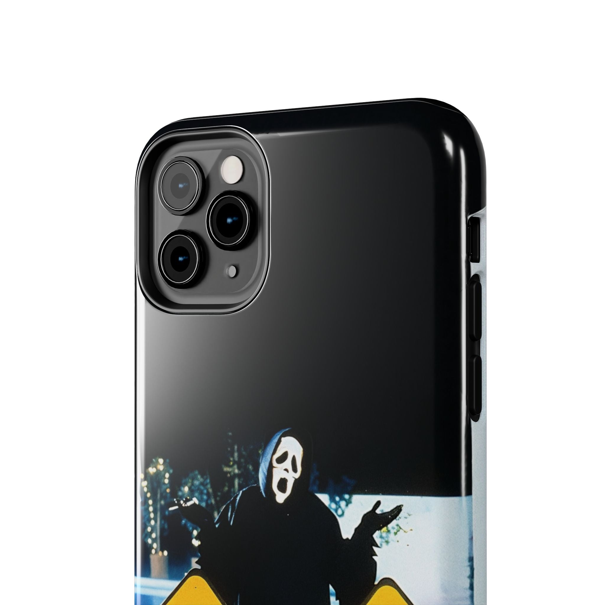 Spooky Phone Cases with Safety and Death Design, Halloween Gift, Horror Movie Merch, Unique Phone Accessories, Fun and Functional