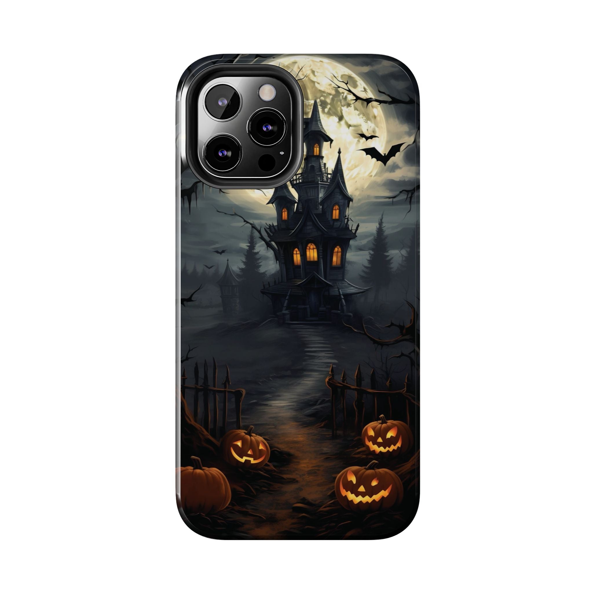 Halloween Haunted House Phone Cases, Tough Cases for Spooky Vibes, Gifts for Halloween Lovers, Ghostly Decor, Fall Accessories