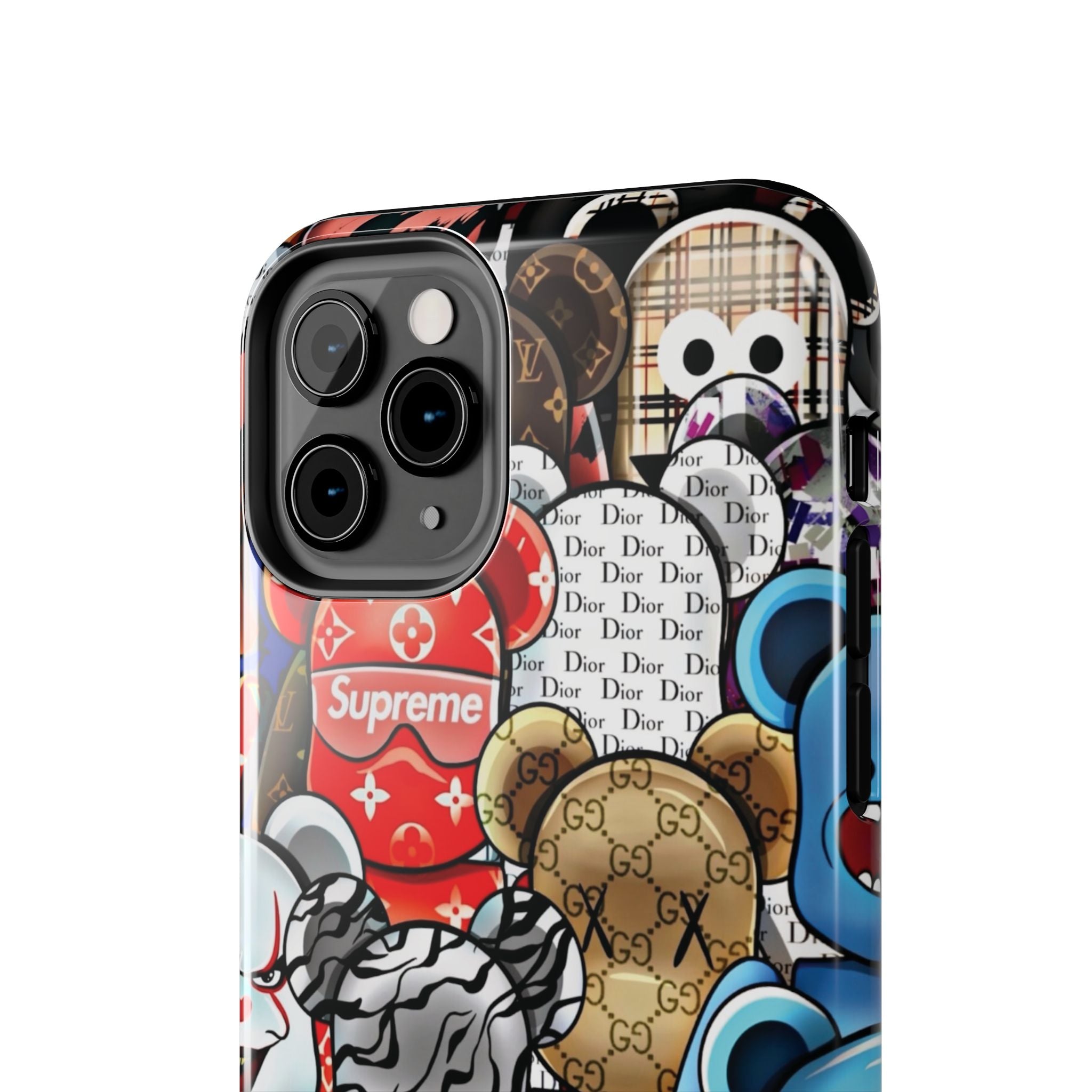 Trendy Bear Phone Case: Stylish Tough Protector for Streetwear Lovers, Gift for Teens, Unique Accessories for Holiday Celebrations