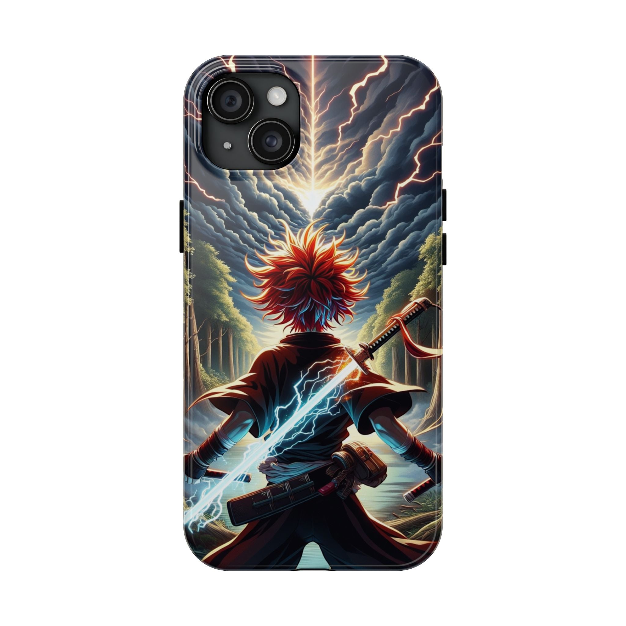 Epic Adventure Tough Phone Cases, Anime, Lightning Design, Durable Cover, Gift for Gamers, Festival Essential